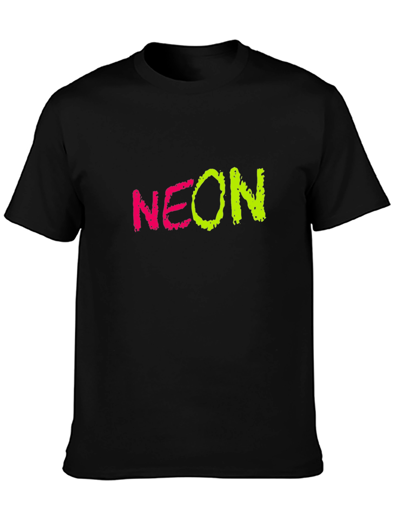 Neon Graphic Black T-Shirt