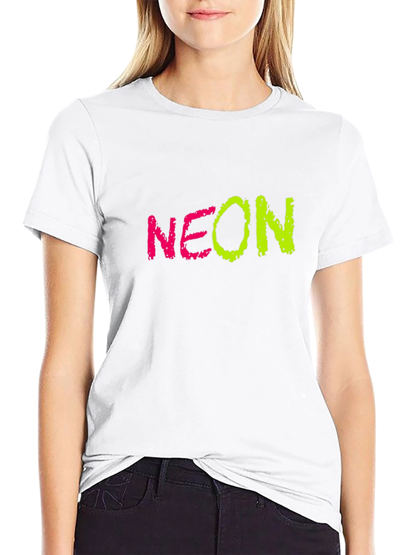 Neon Graphic Black T-Shirt