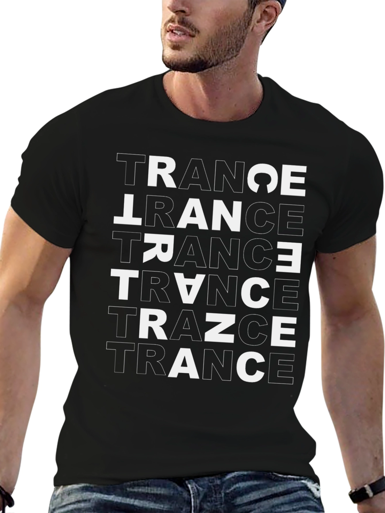 Trance Music Graphic Black T-Shirt