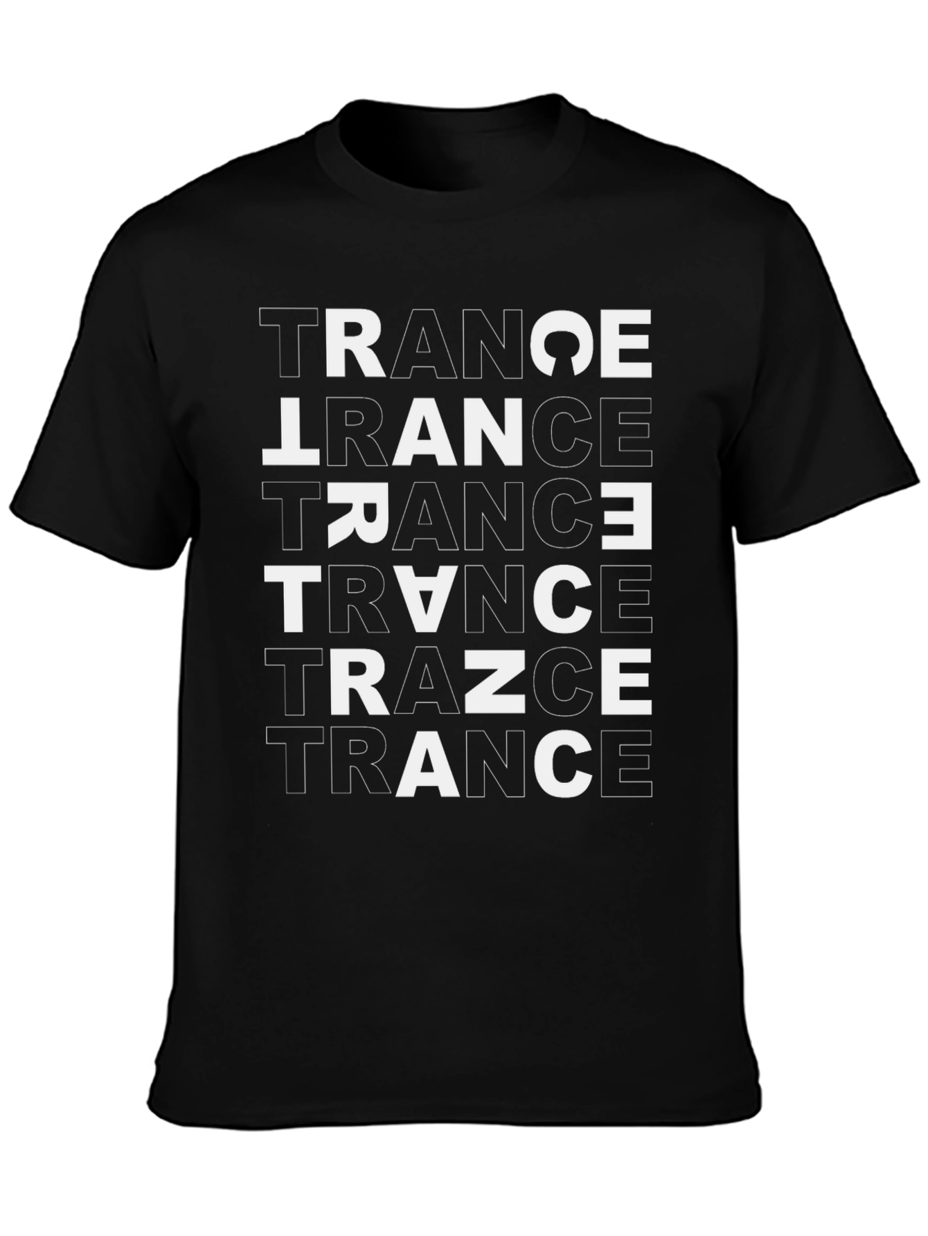 Trance Music Graphic Black T-Shirt