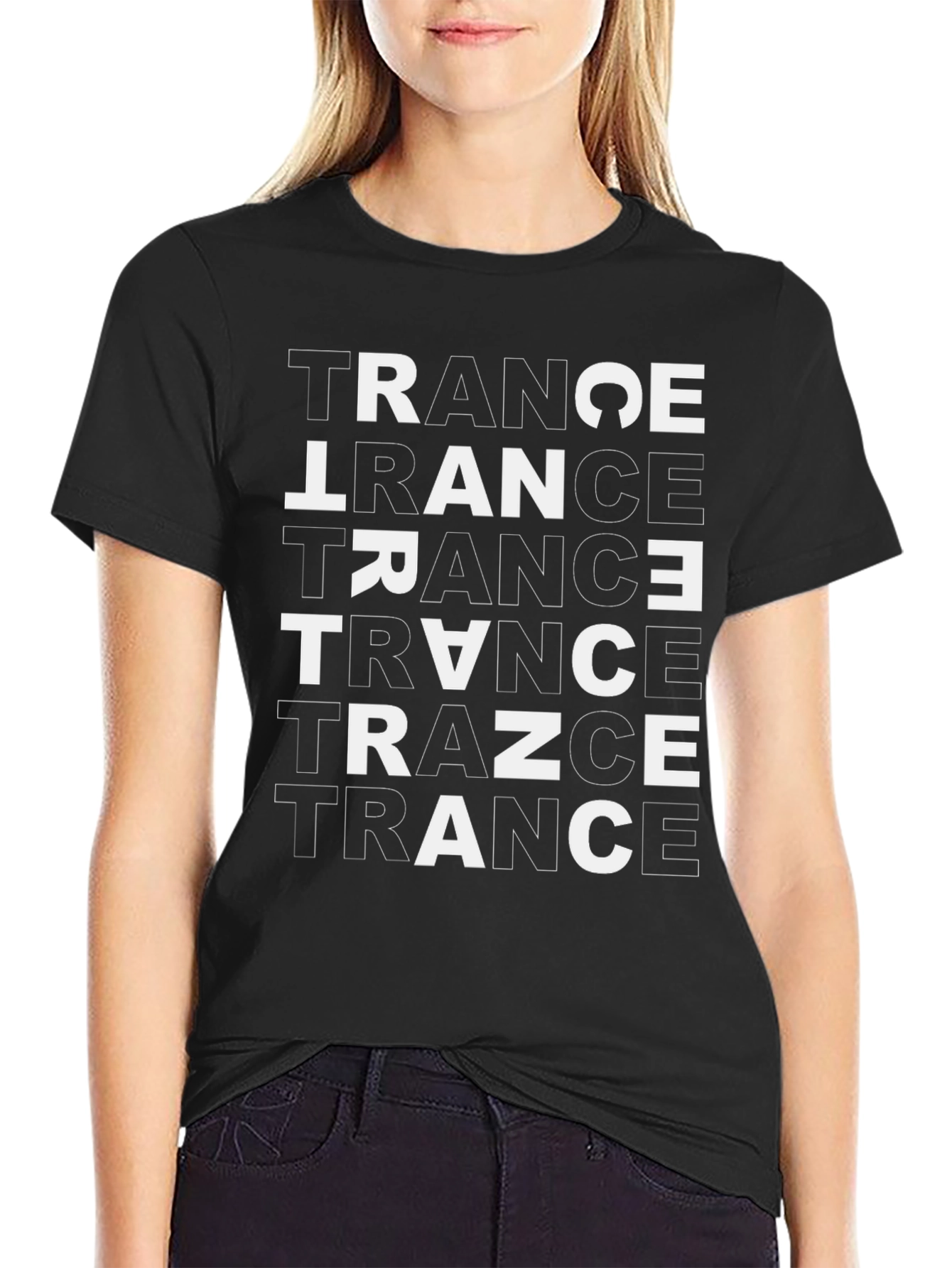 Trance Music Graphic Black T-Shirt