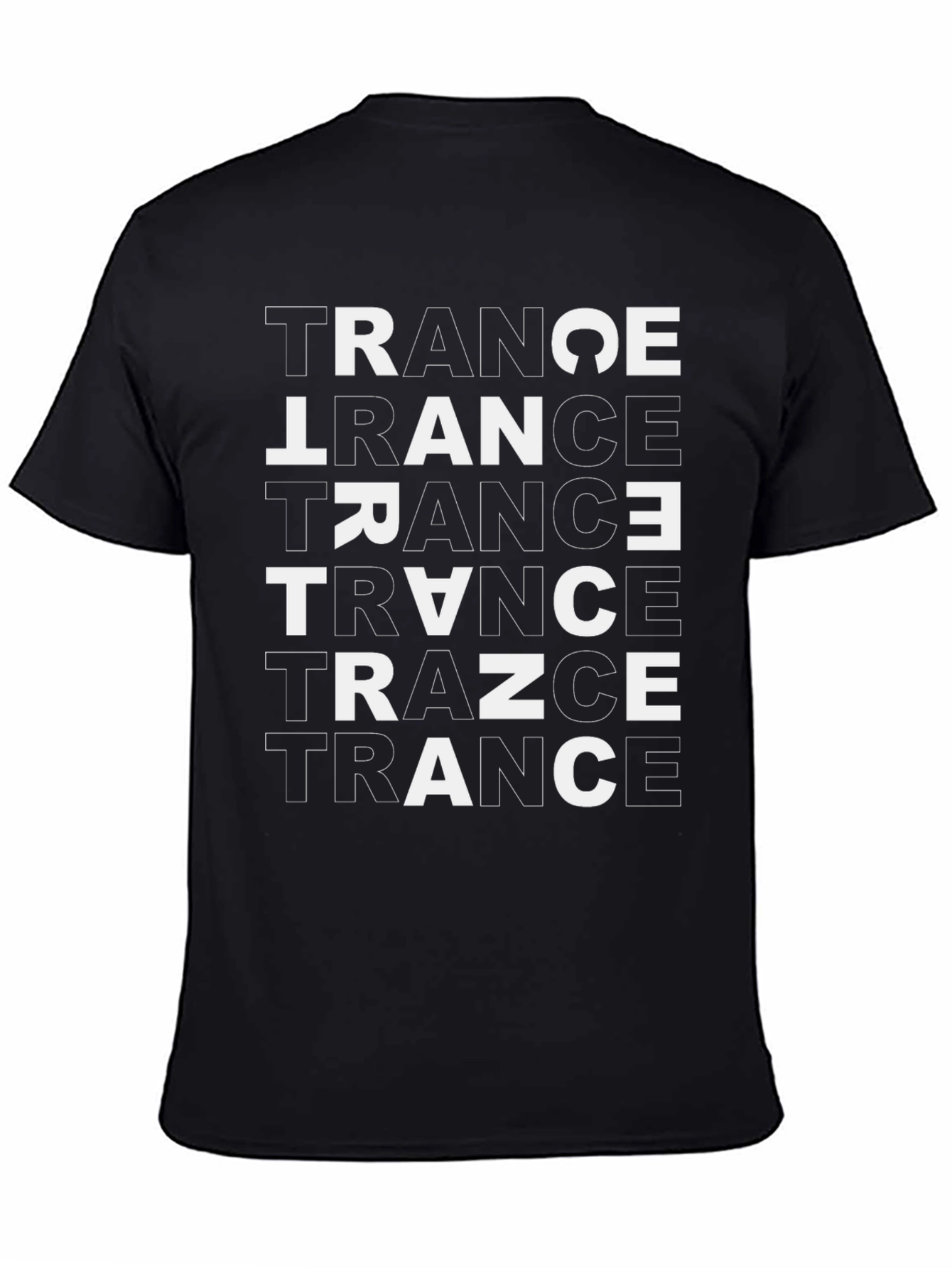 Trance Music Graphic Black T-Shirt