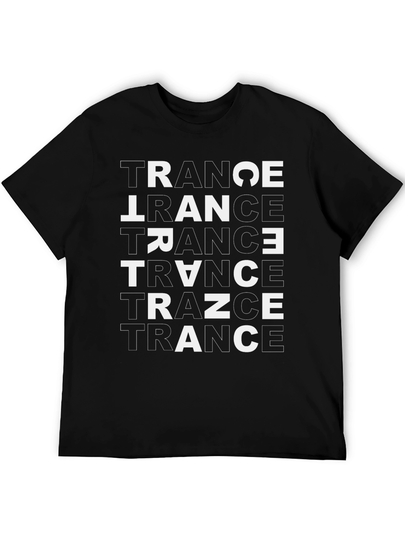 Trance Music Graphic Black T-Shirt