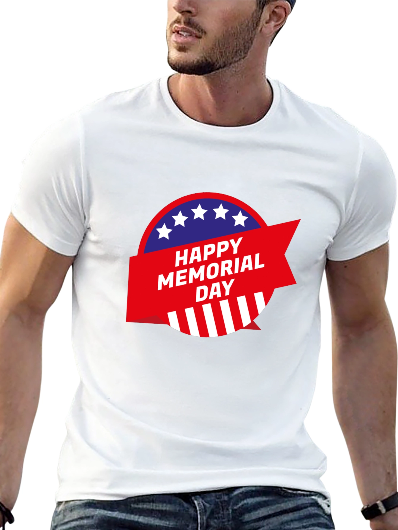 Happy Memorial Day Graphic Tee - Patriotic Style