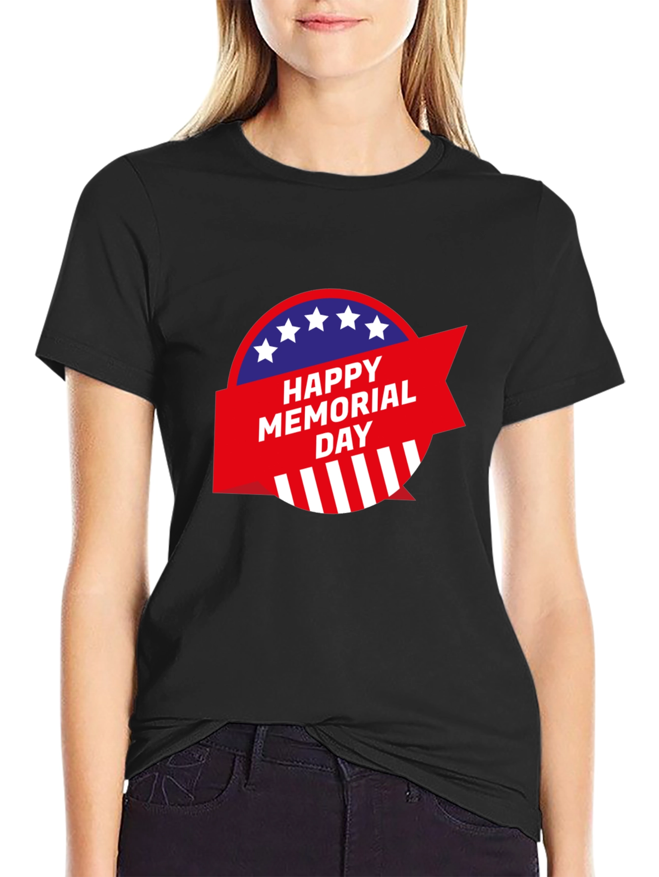 Happy Memorial Day Graphic Tee - Patriotic Style