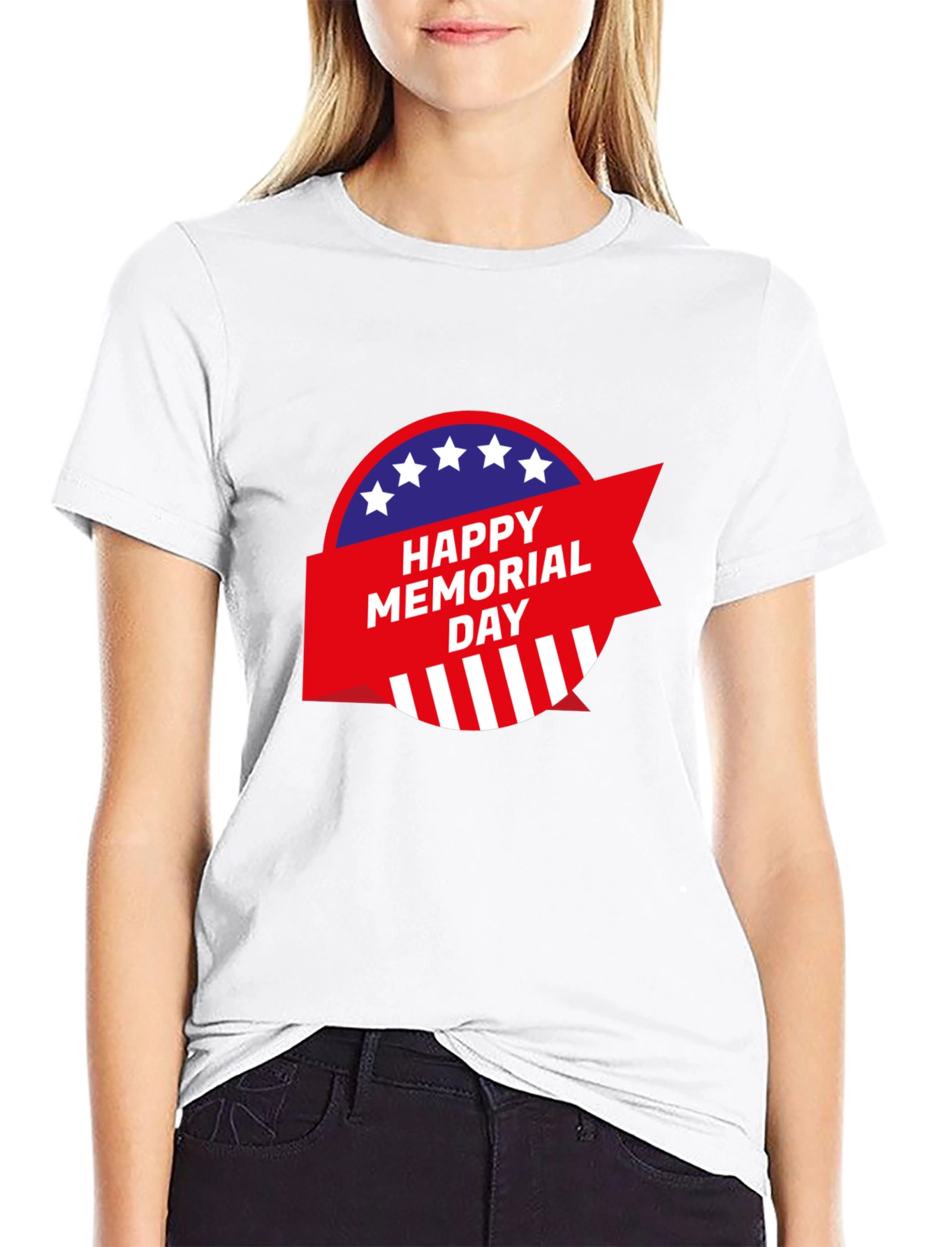 Happy Memorial Day Graphic Tee - Patriotic Style