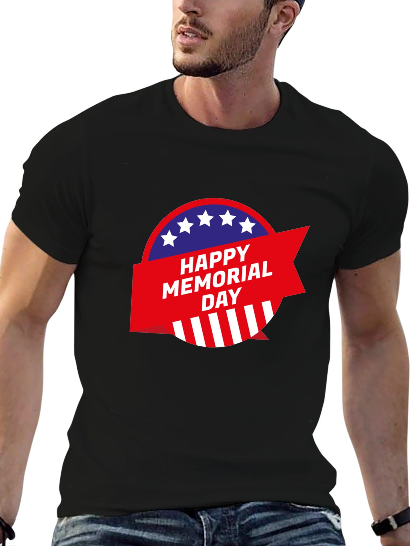 Happy Memorial Day Graphic Tee - Patriotic Style