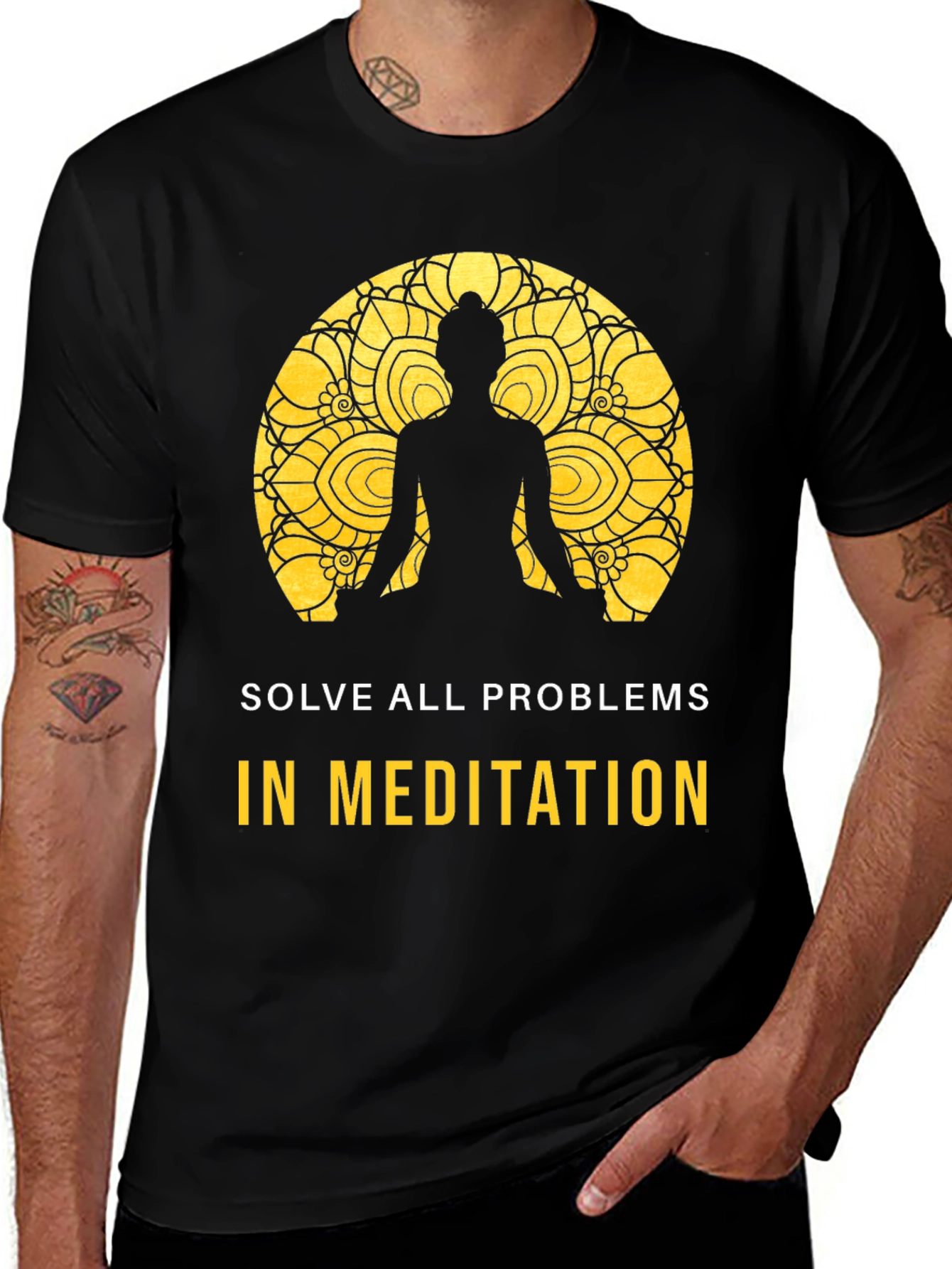 Meditation T-Shirt - Solve All Problems