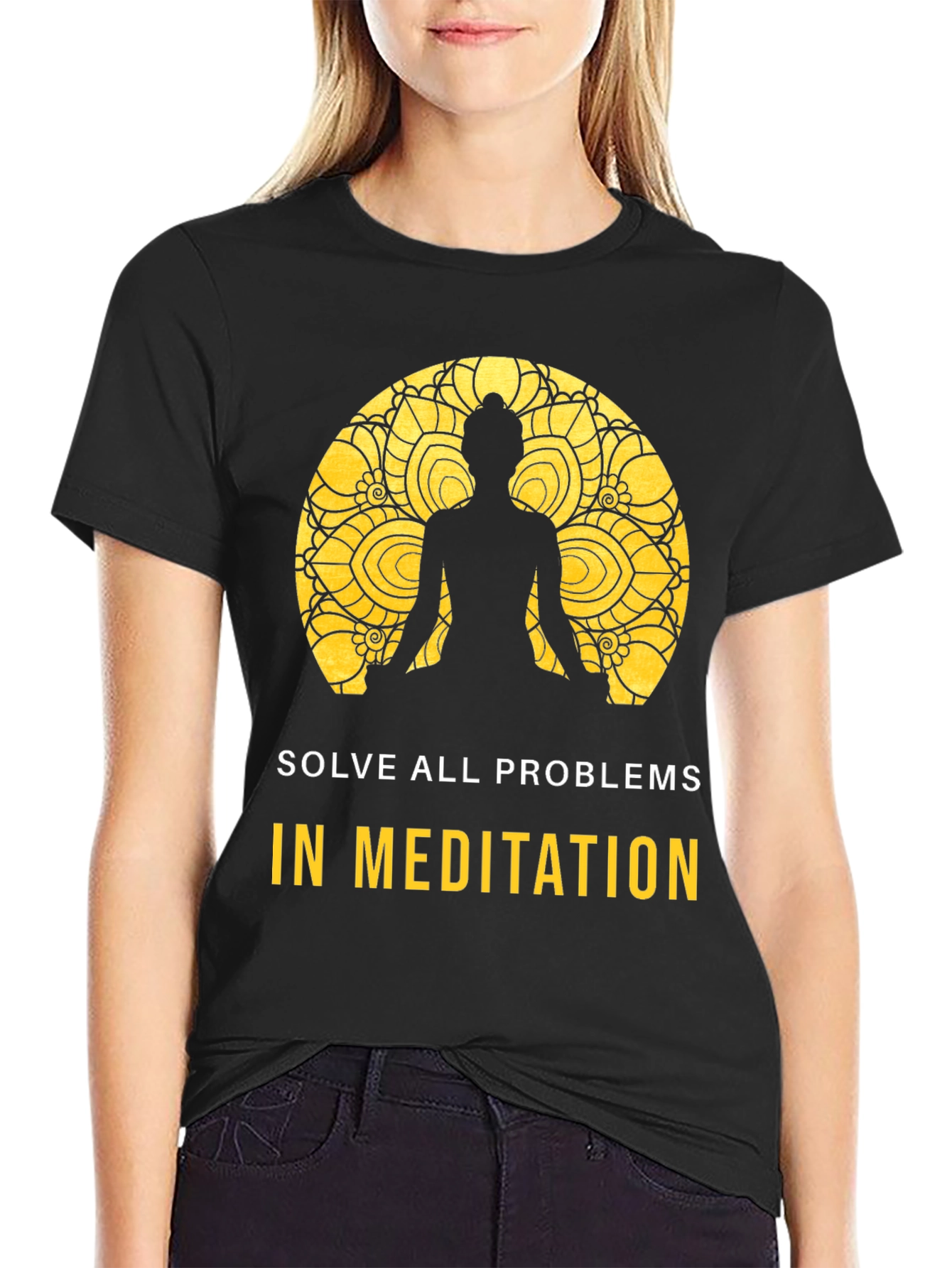 Meditation T-Shirt - Solve All Problems