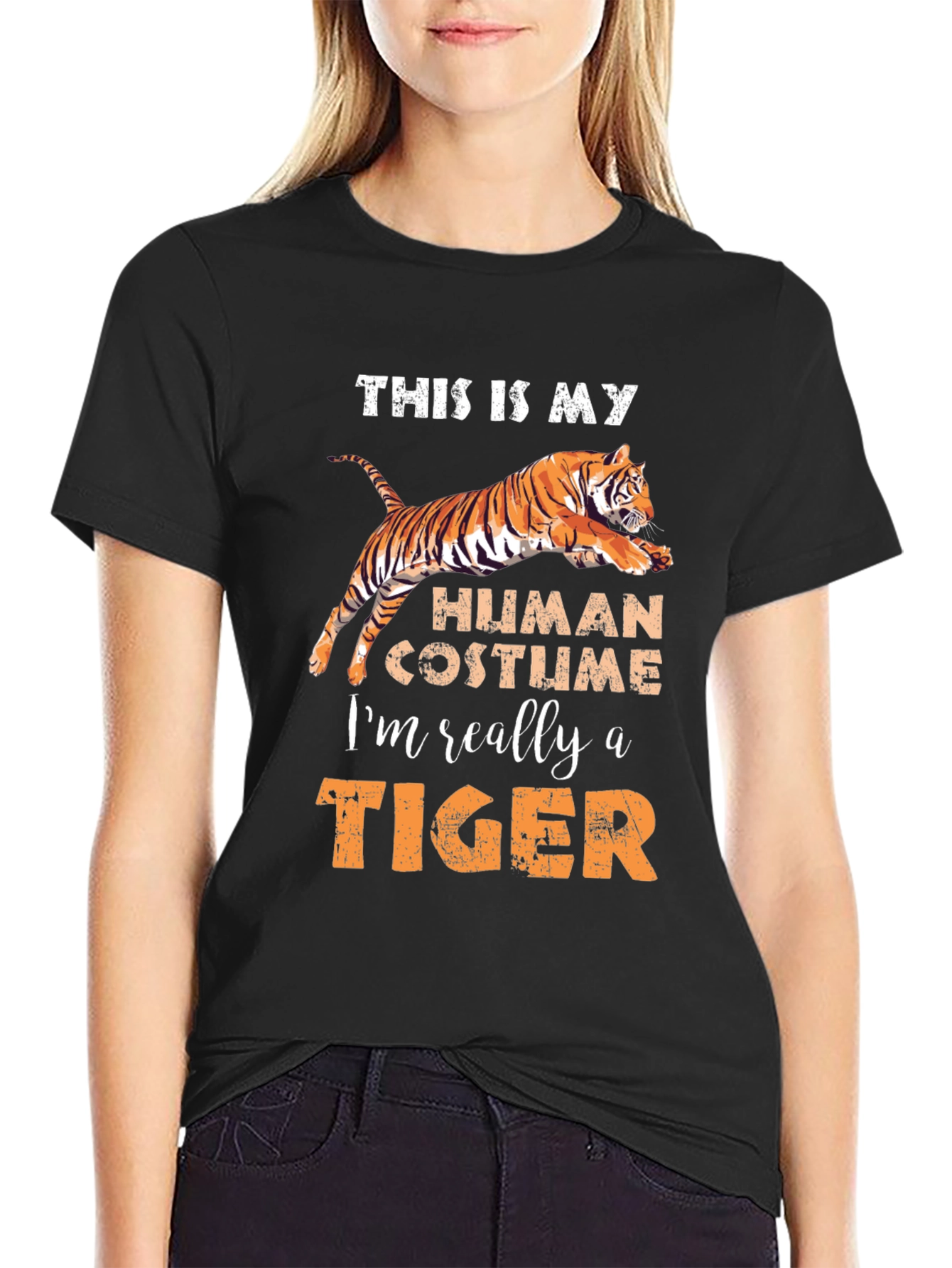 Human Costume Tiger Graphic Tee