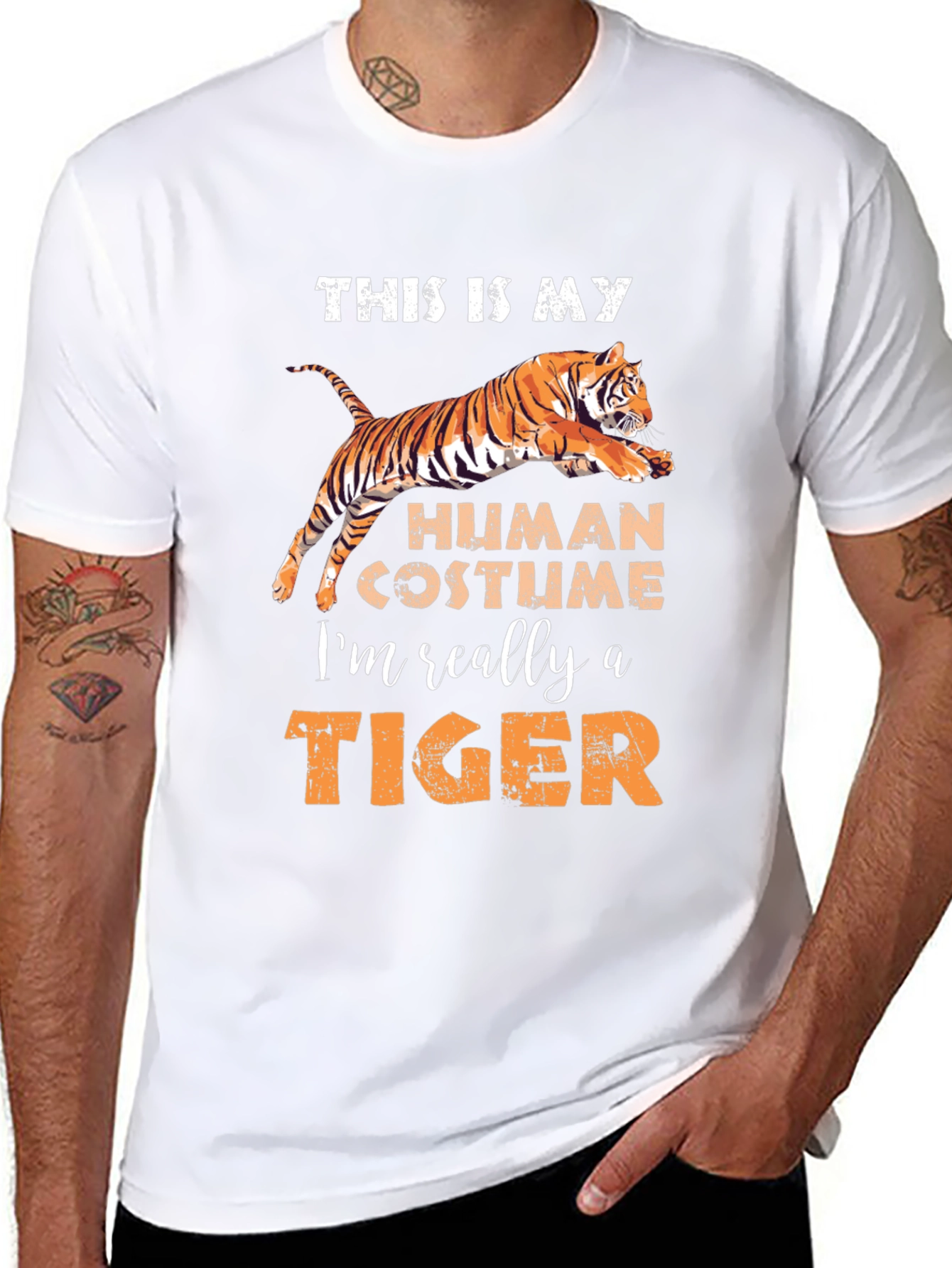 Human Costume Tiger Graphic Tee