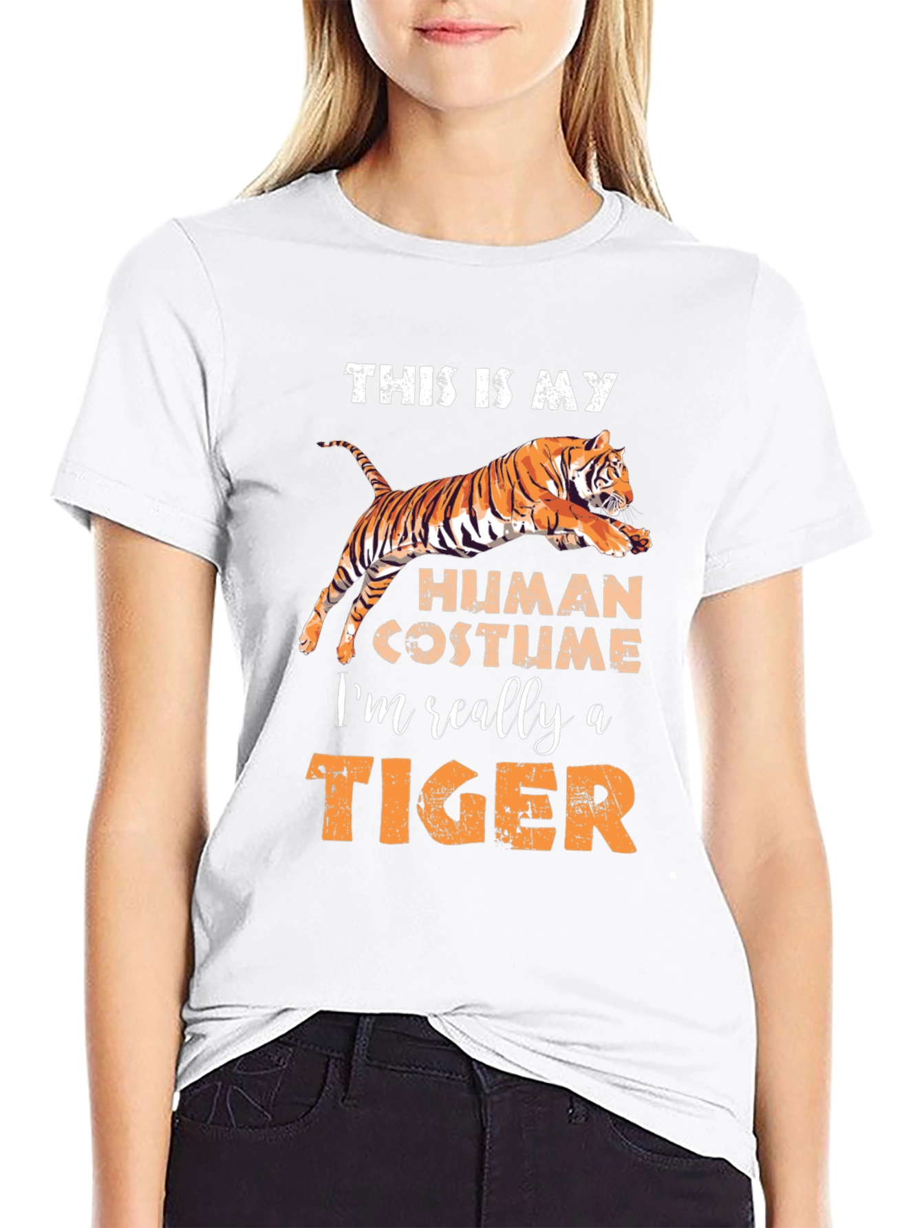 Human Costume Tiger Graphic Tee