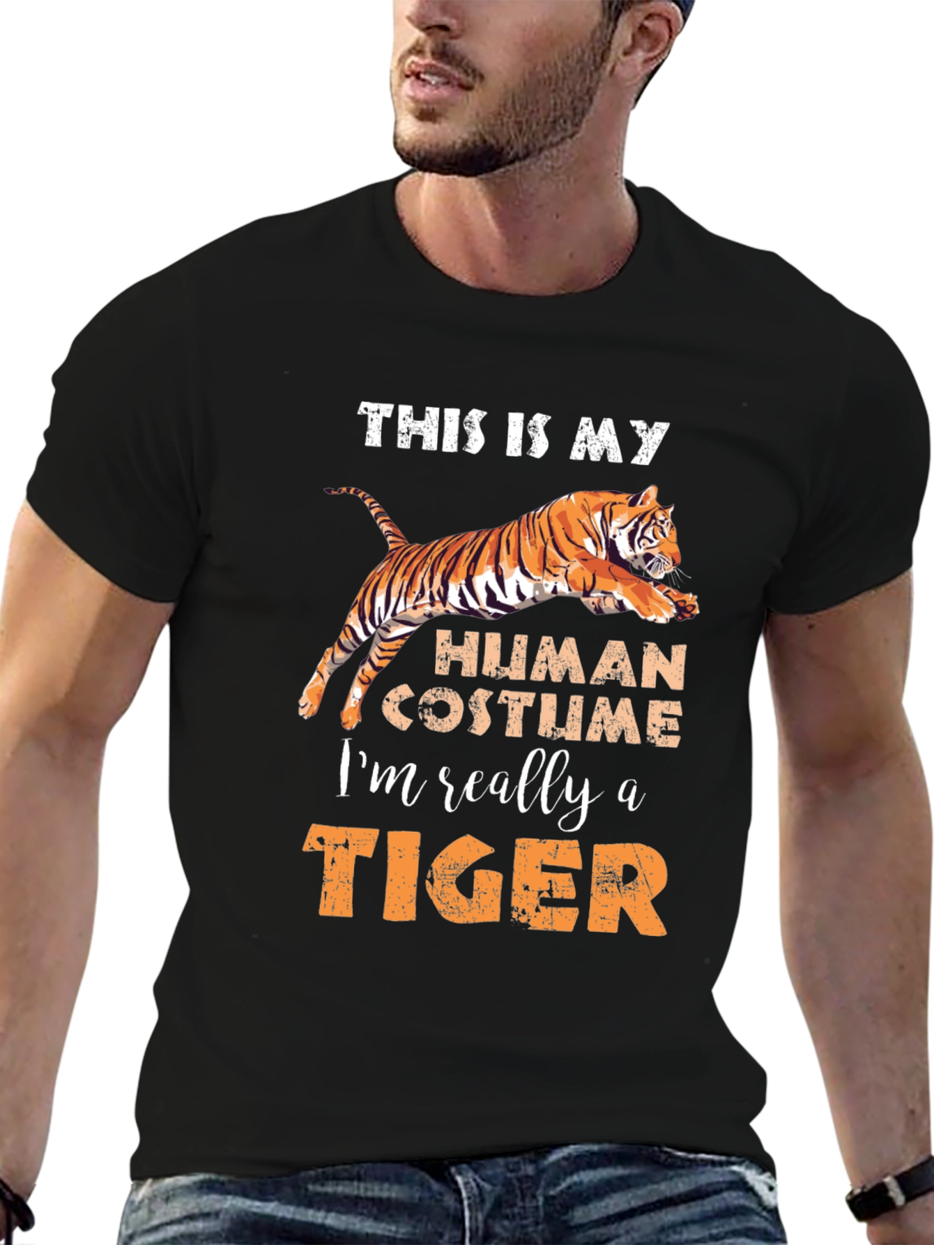 Human Costume Tiger Graphic Tee