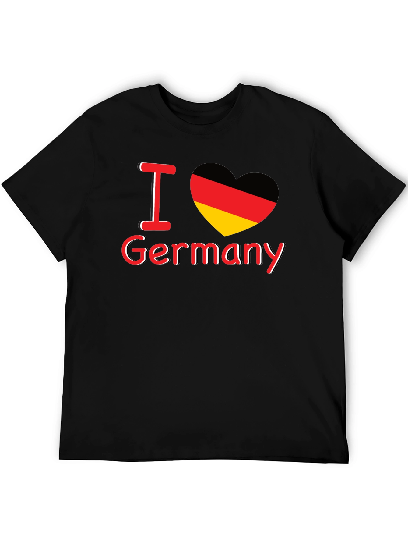 I Love Germany T-Shirt German Flag Heart Graphic Tee