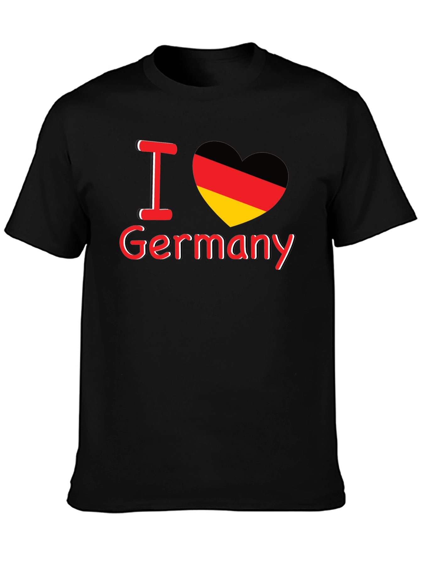 I Love Germany T-Shirt German Flag Heart Graphic Tee
