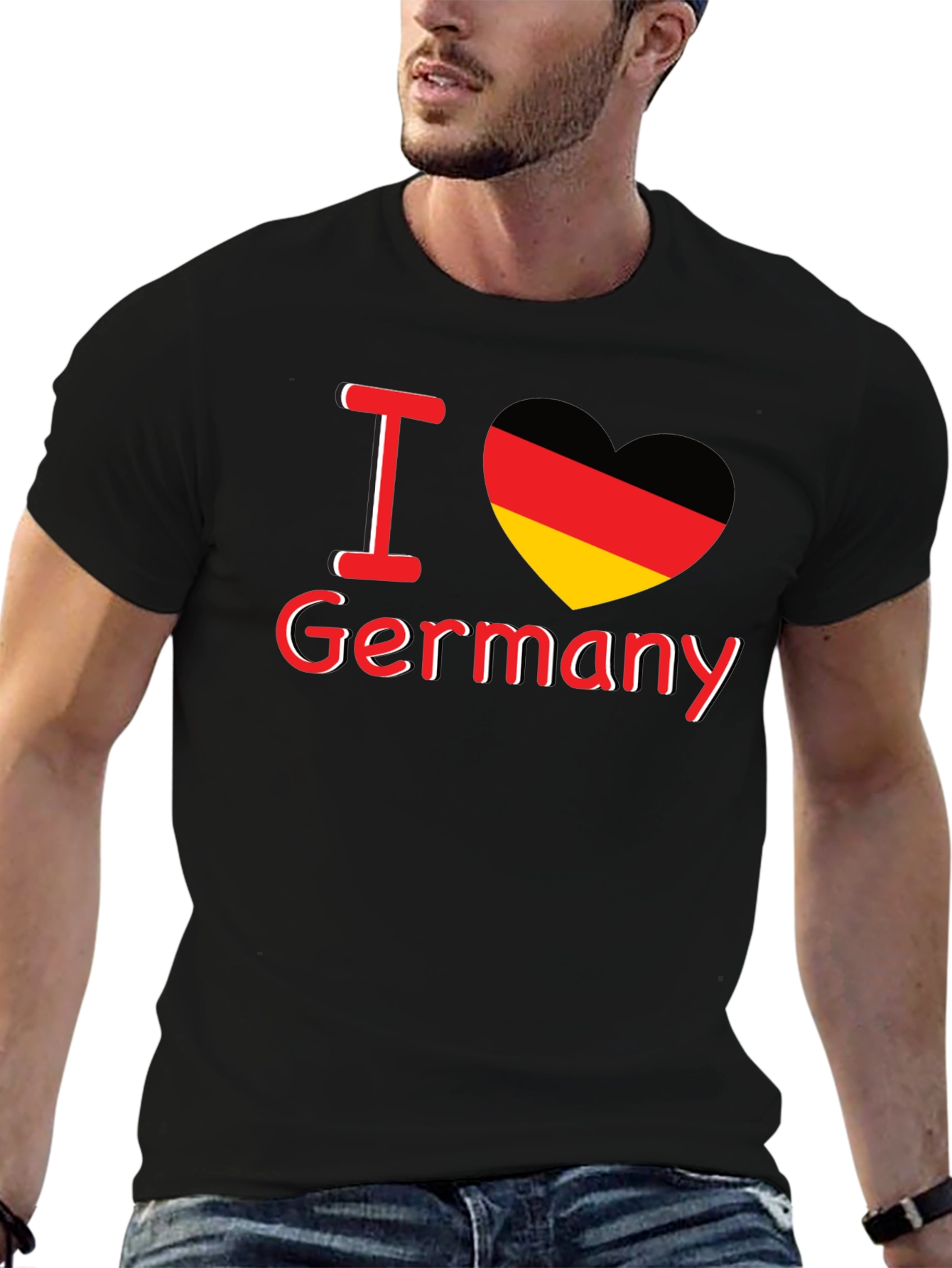 I Love Germany T-Shirt German Flag Heart Graphic Tee