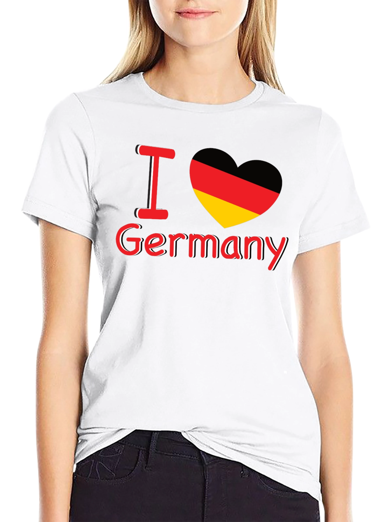 I Love Germany T-Shirt German Flag Heart Graphic Tee