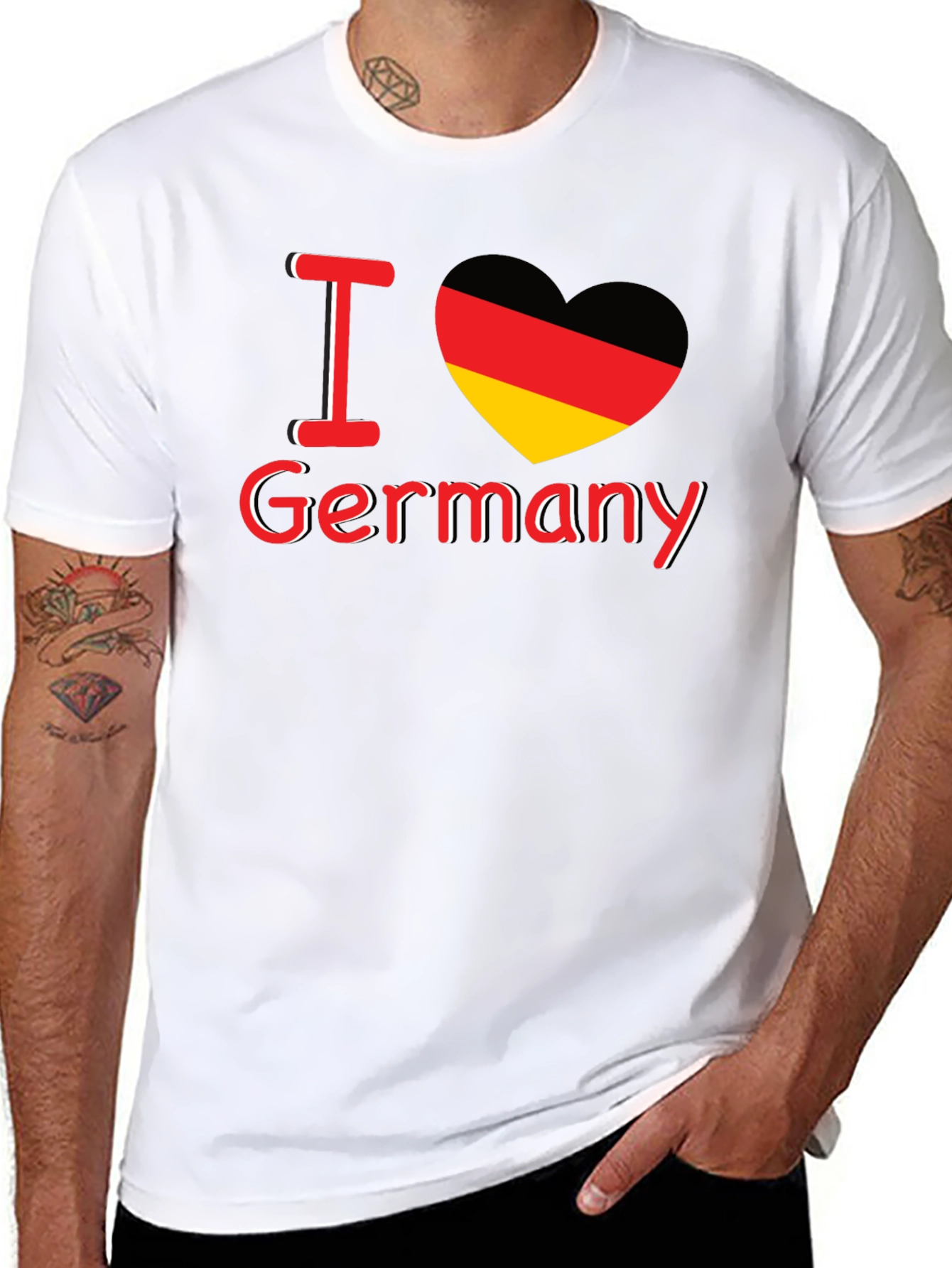 I Love Germany T-Shirt German Flag Heart Graphic Tee
