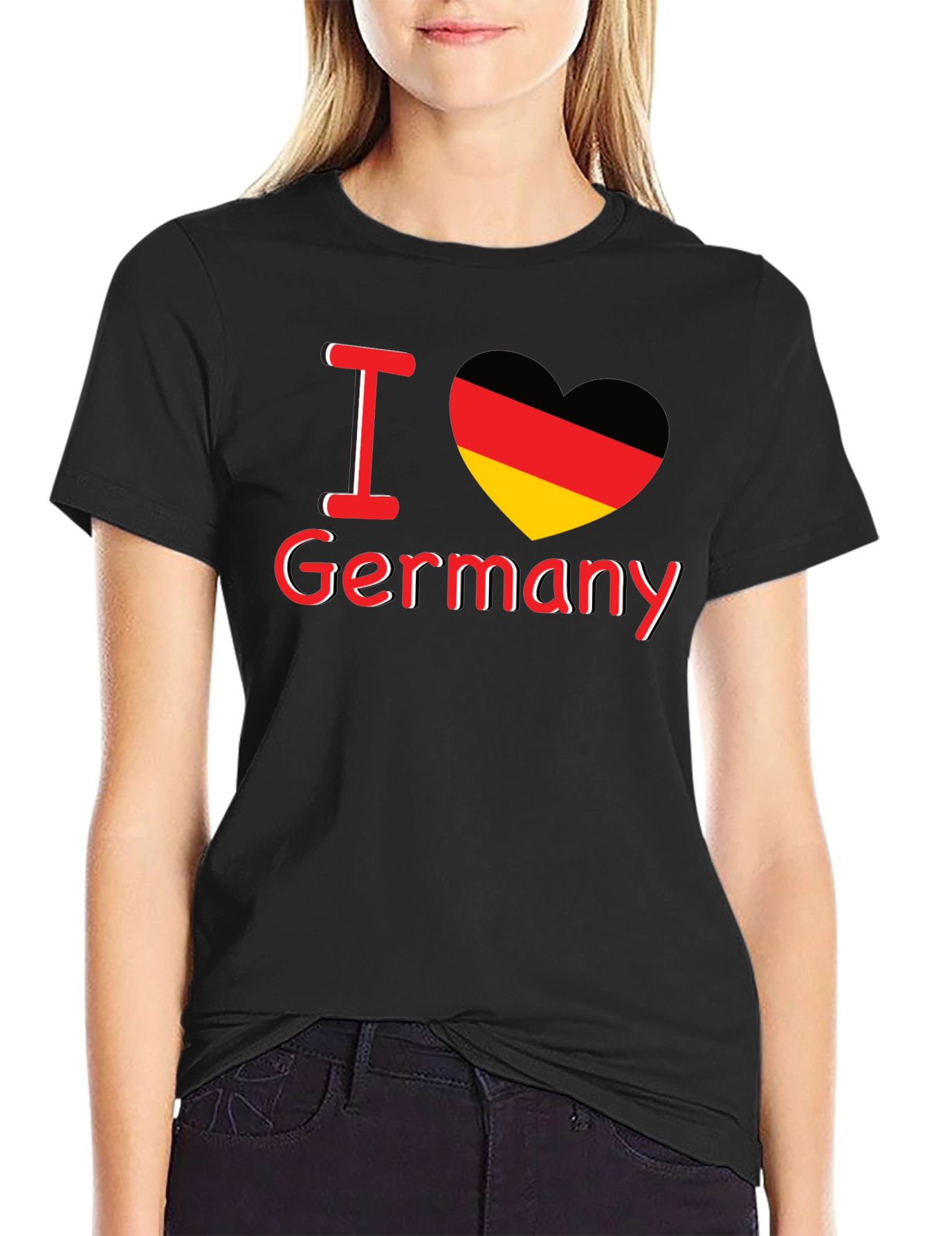 I Love Germany T-Shirt German Flag Heart Graphic Tee