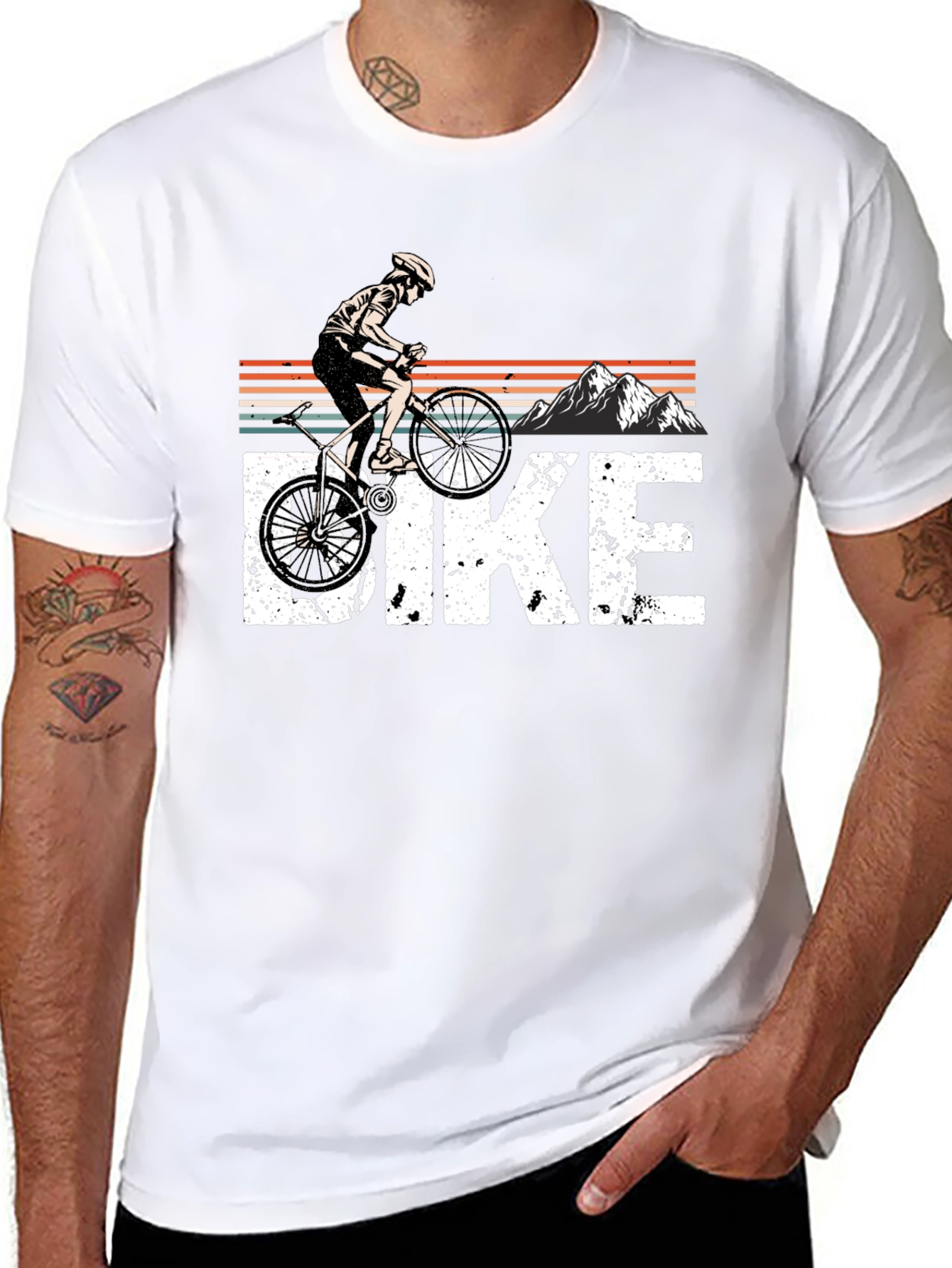 Retro Bike Mountain T-Shirt