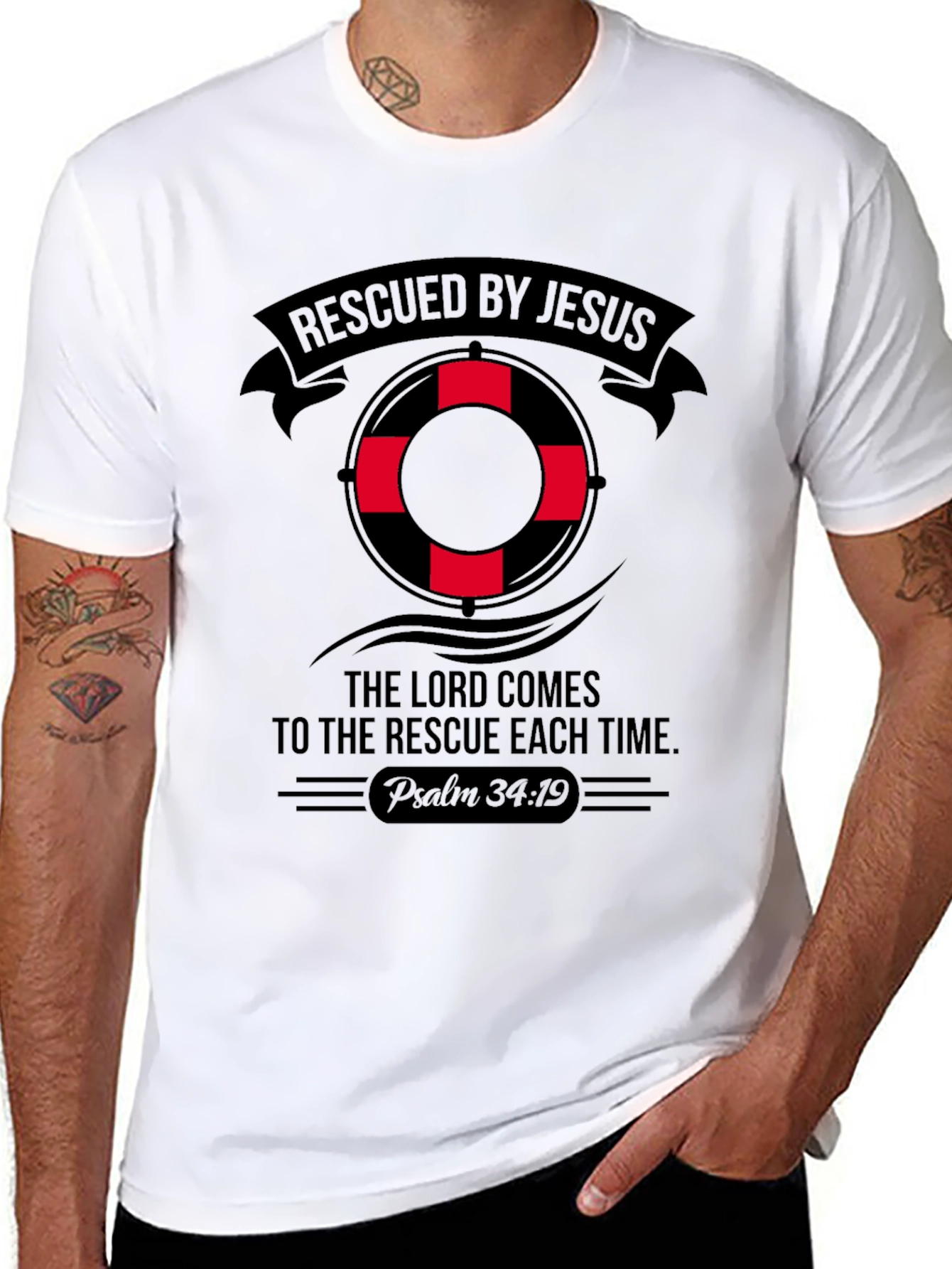Rescued By Jesus Graphic Tee