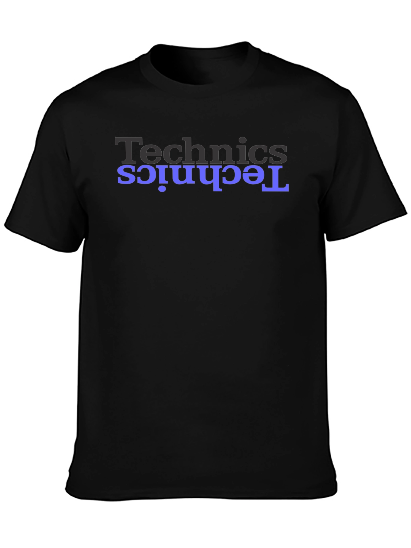Technics Graphic Tee - Black Cotton T-Shirt