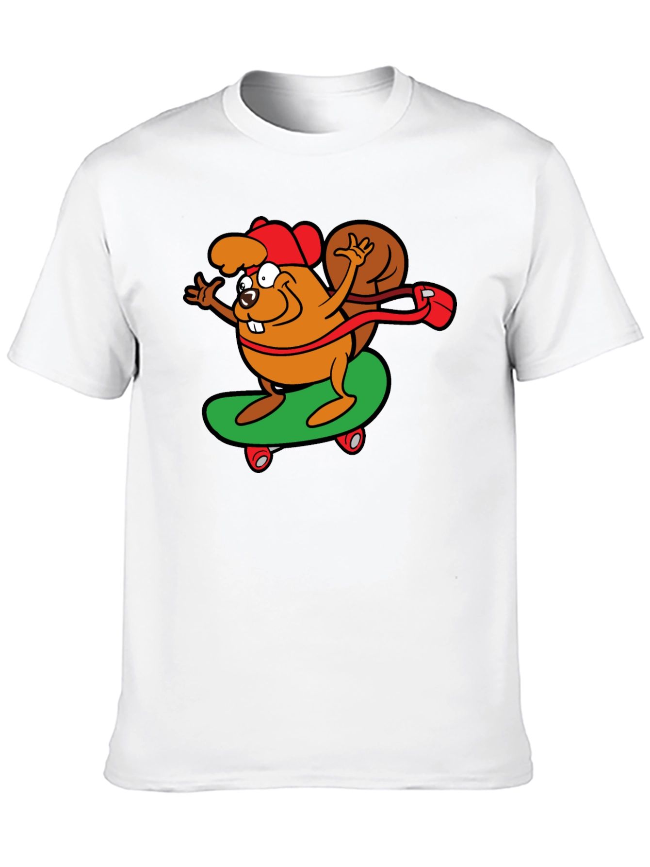 Skateboarding Beaver Graphic Tee