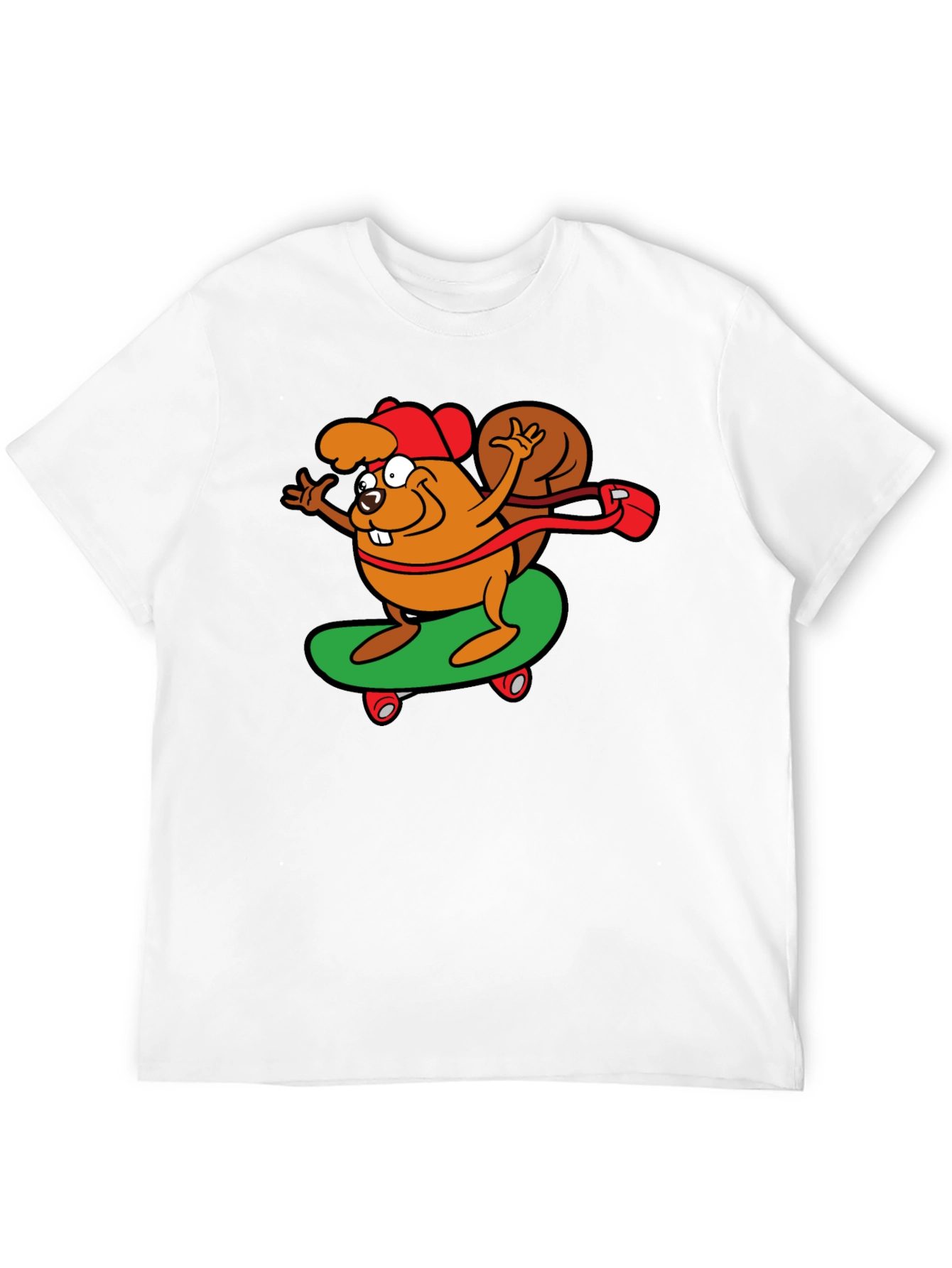 Skateboarding Beaver Graphic Tee