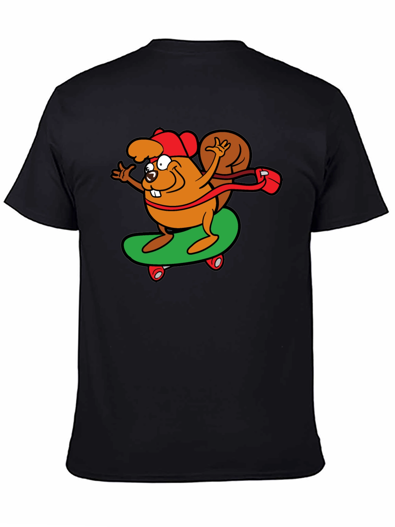 Skateboarding Beaver Graphic Tee
