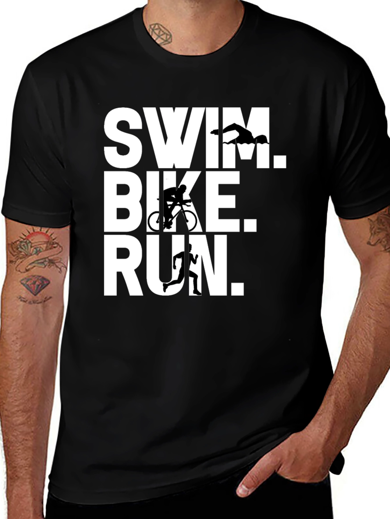 Swim Bike Run Triathlon T-Shirt