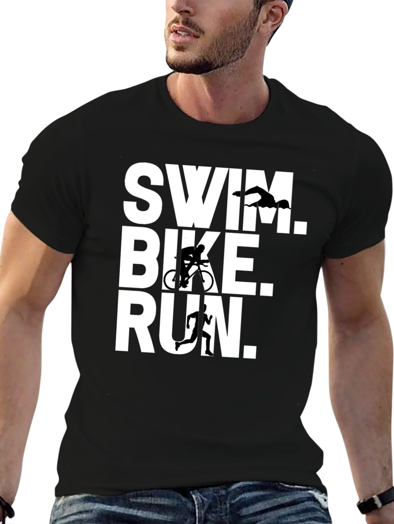 Swim Bike Run Triathlon T-Shirt