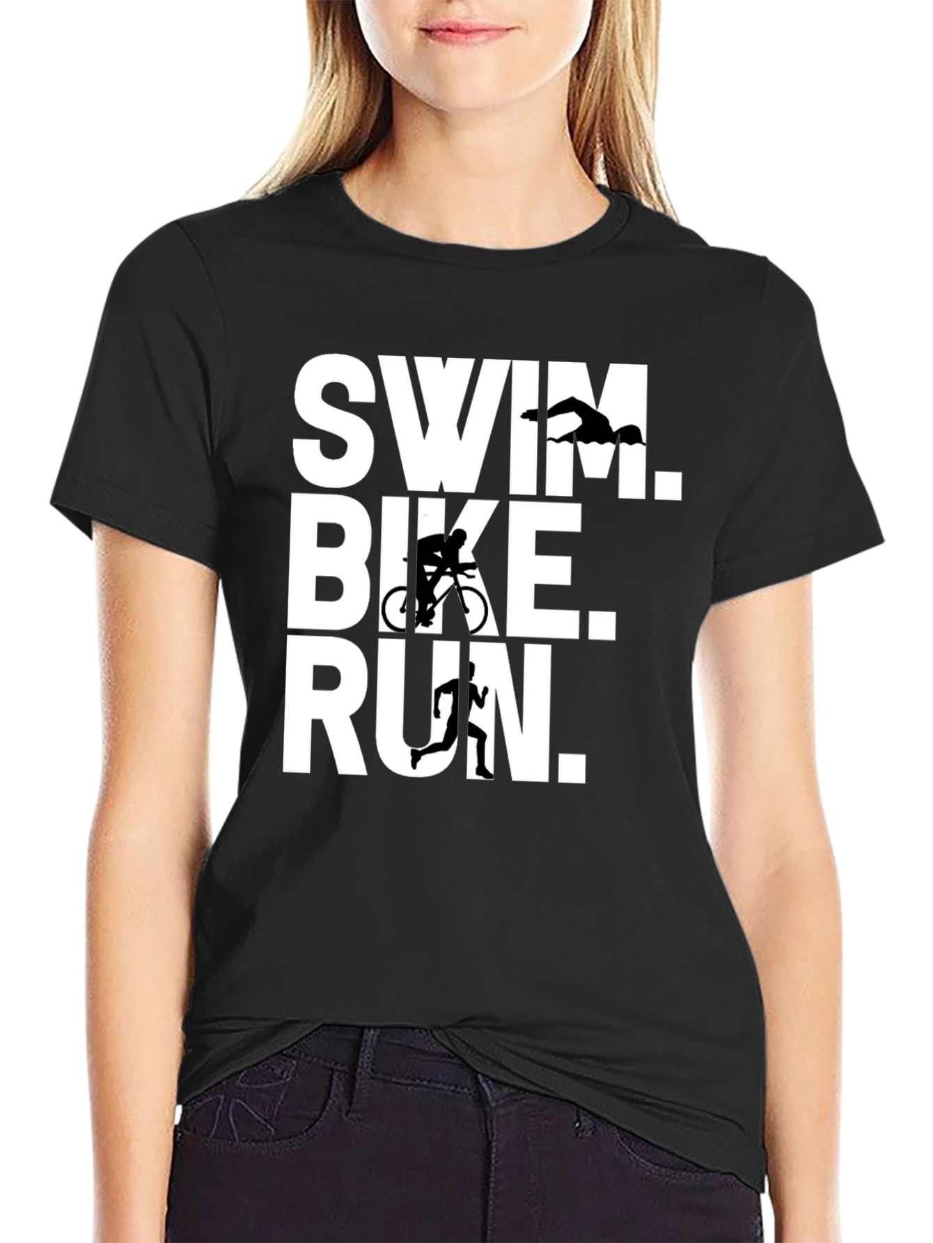 Swim Bike Run Triathlon T-Shirt