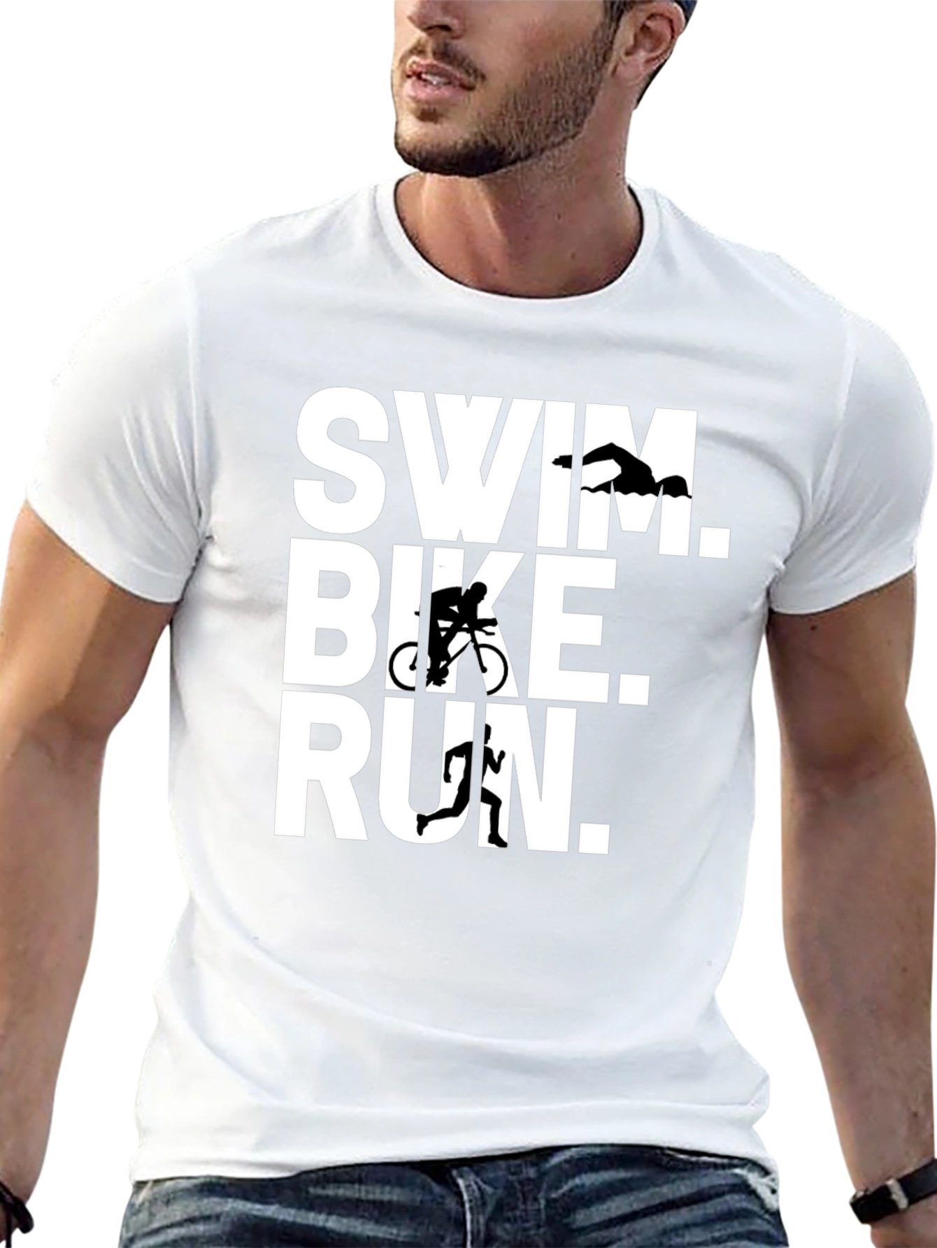 Swim Bike Run Triathlon T-Shirt