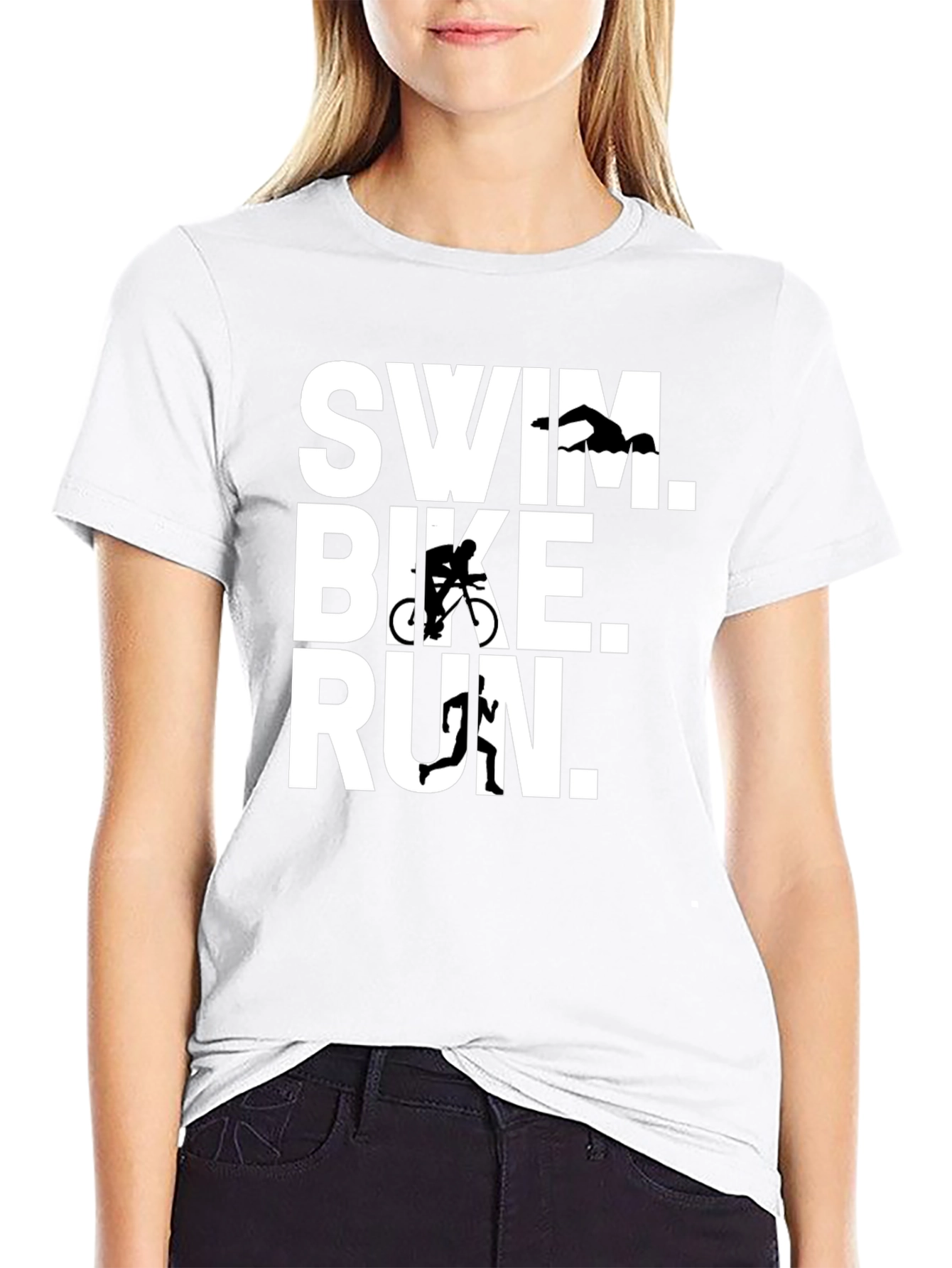 Swim Bike Run Triathlon T-Shirt