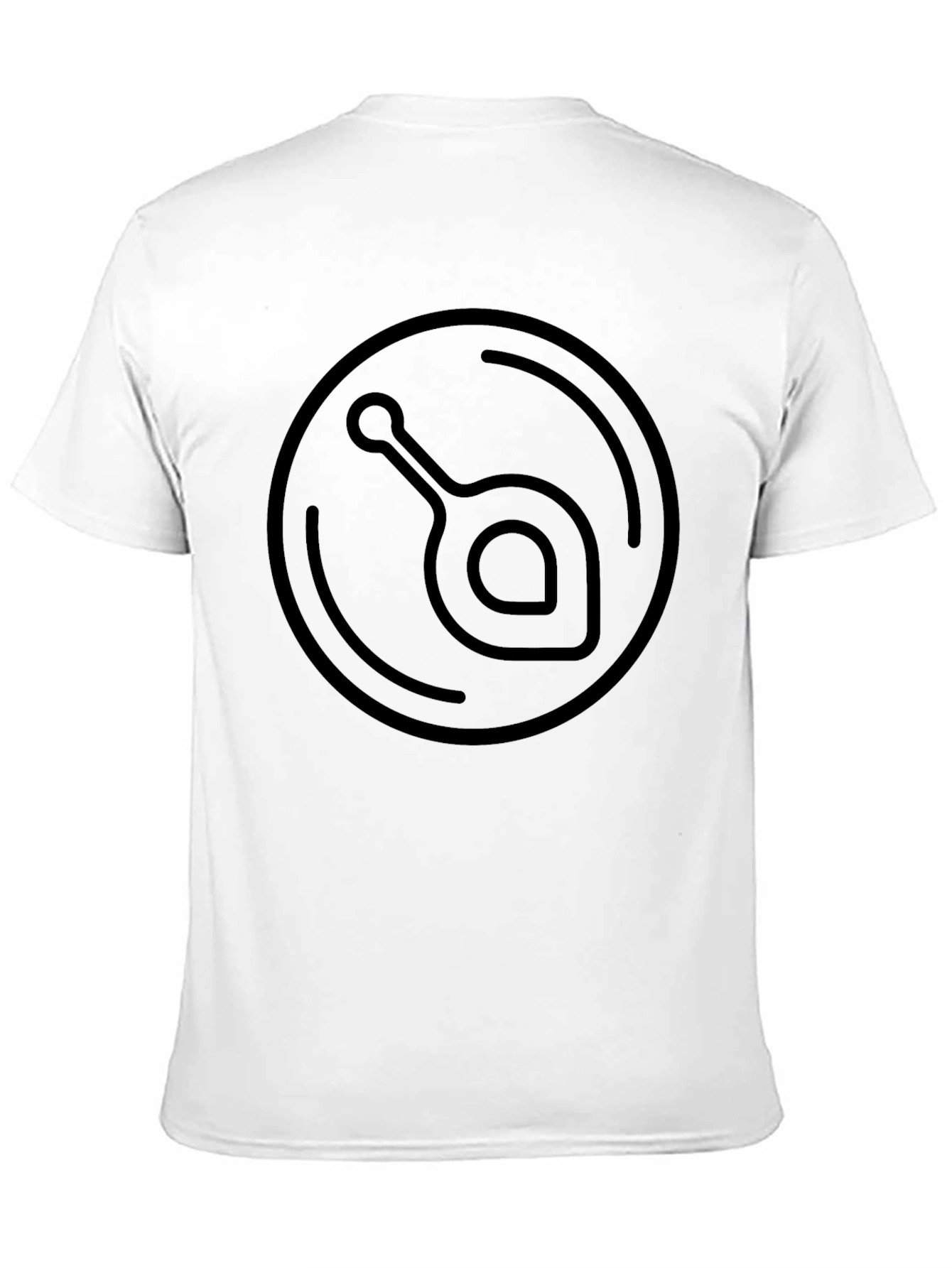 Modern Abstract Graphic Print Black Tee