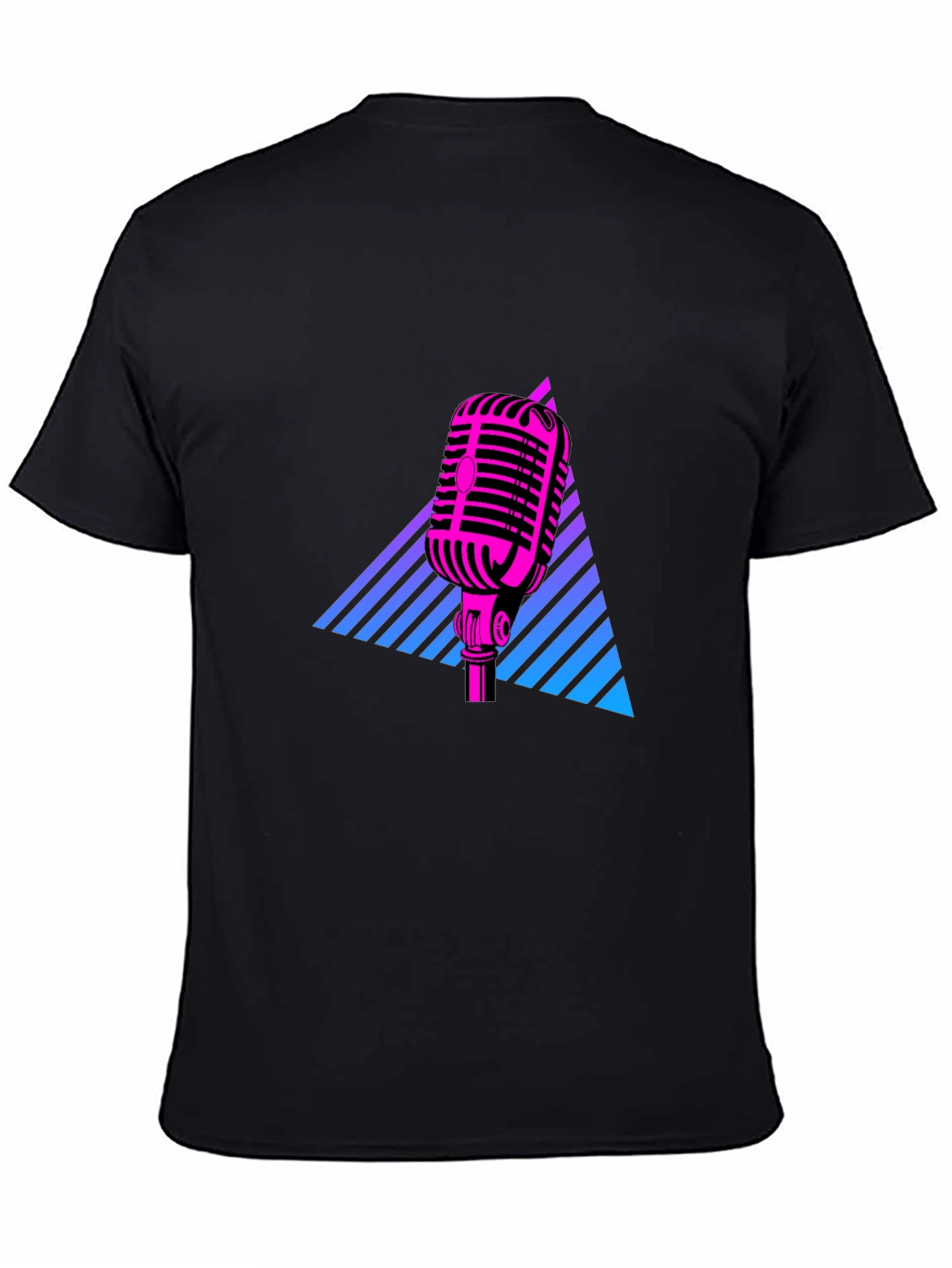 Retro Microphone T-Shirt - 80s Inspired Design