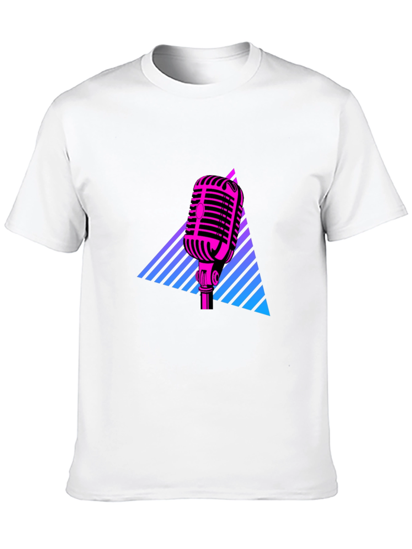 Retro Microphone T-Shirt - 80s Inspired Design