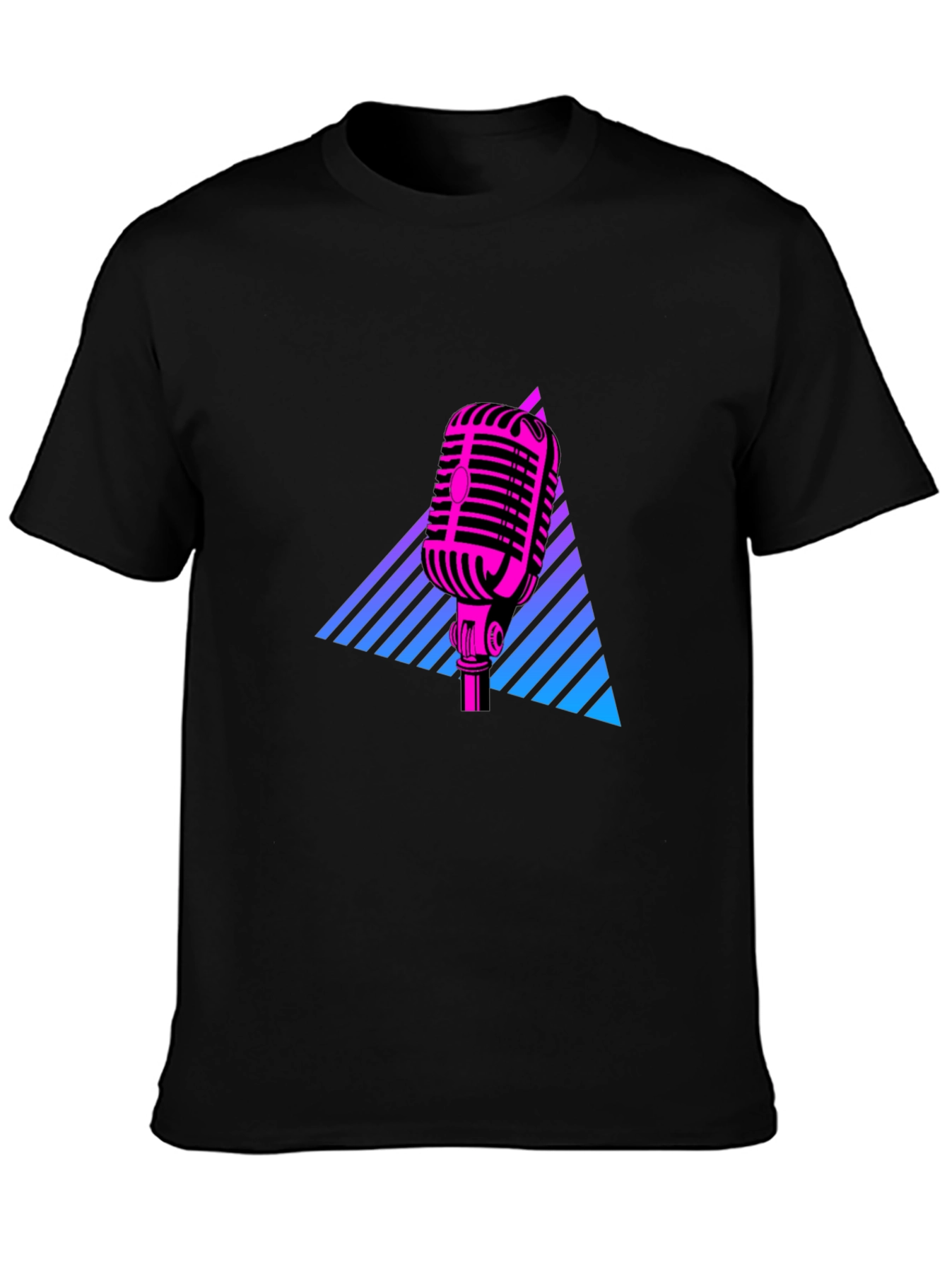 Retro Microphone T-Shirt - 80s Inspired Design