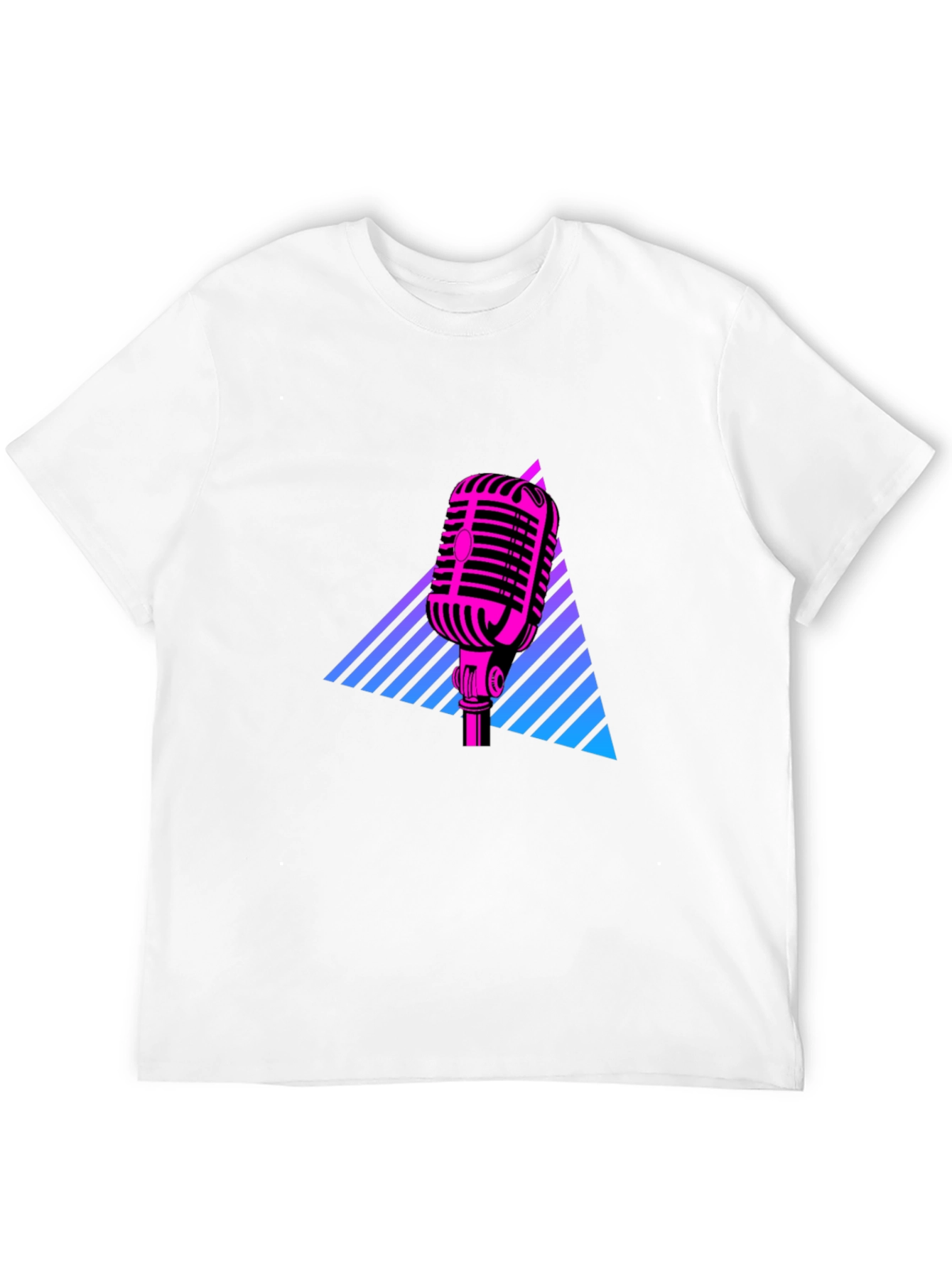 Retro Microphone T-Shirt - 80s Inspired Design