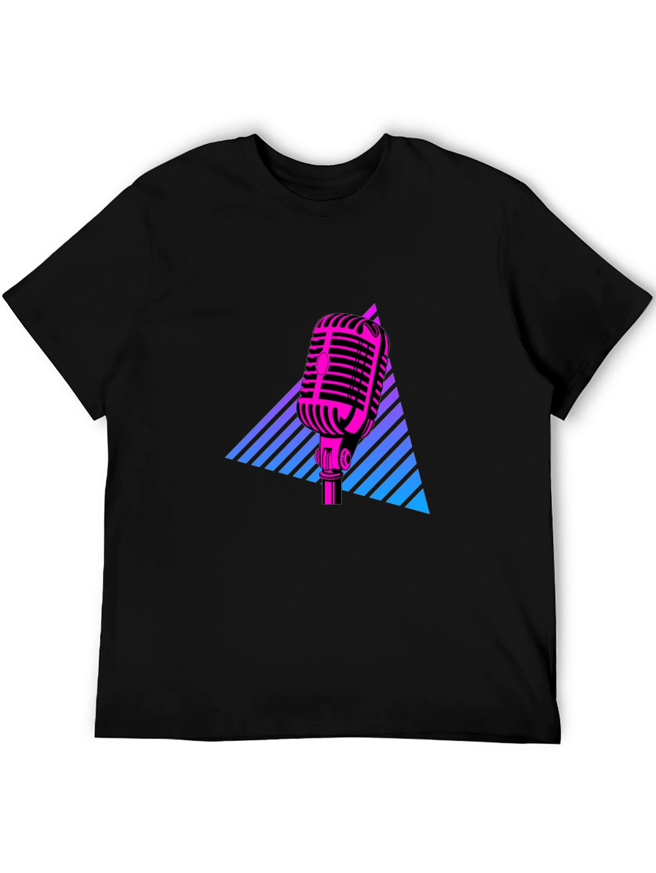 Retro Microphone T-Shirt - 80s Inspired Design