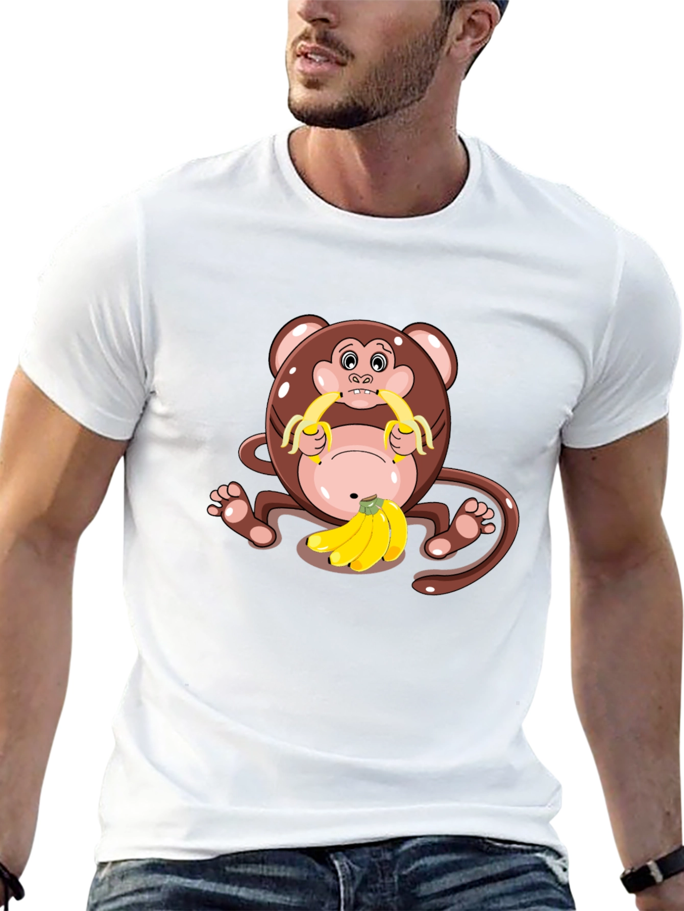 Monkey Banana Graphic Tee - Unique Fun Design