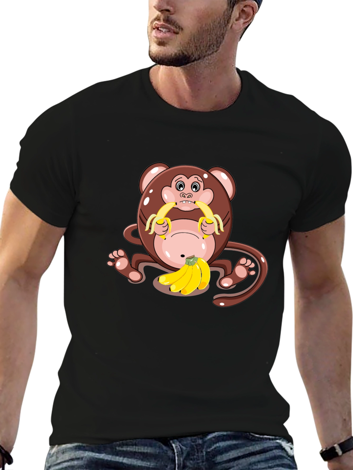 Monkey Banana Graphic Tee - Unique Fun Design