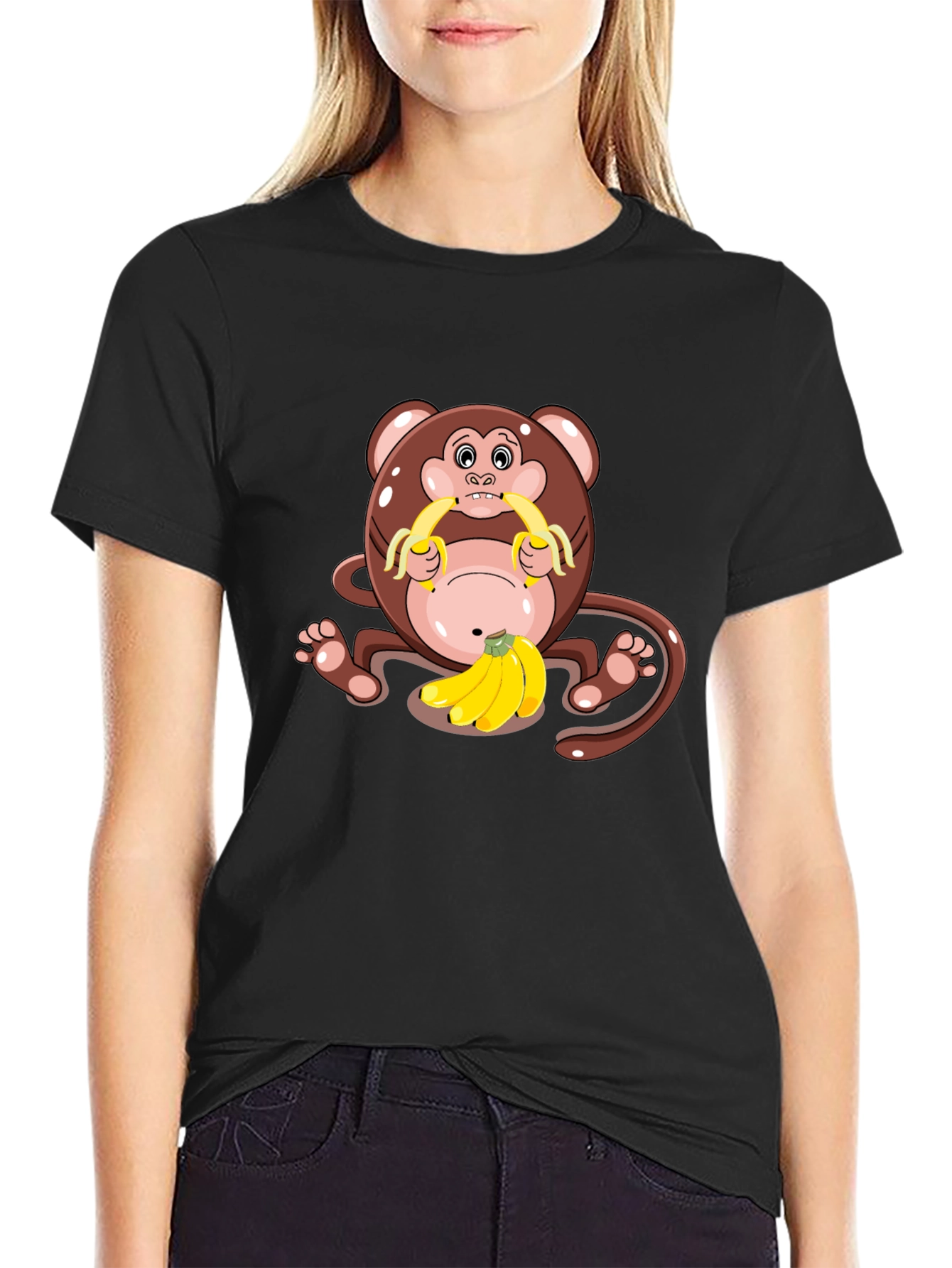 Monkey Banana Graphic Tee - Unique Fun Design