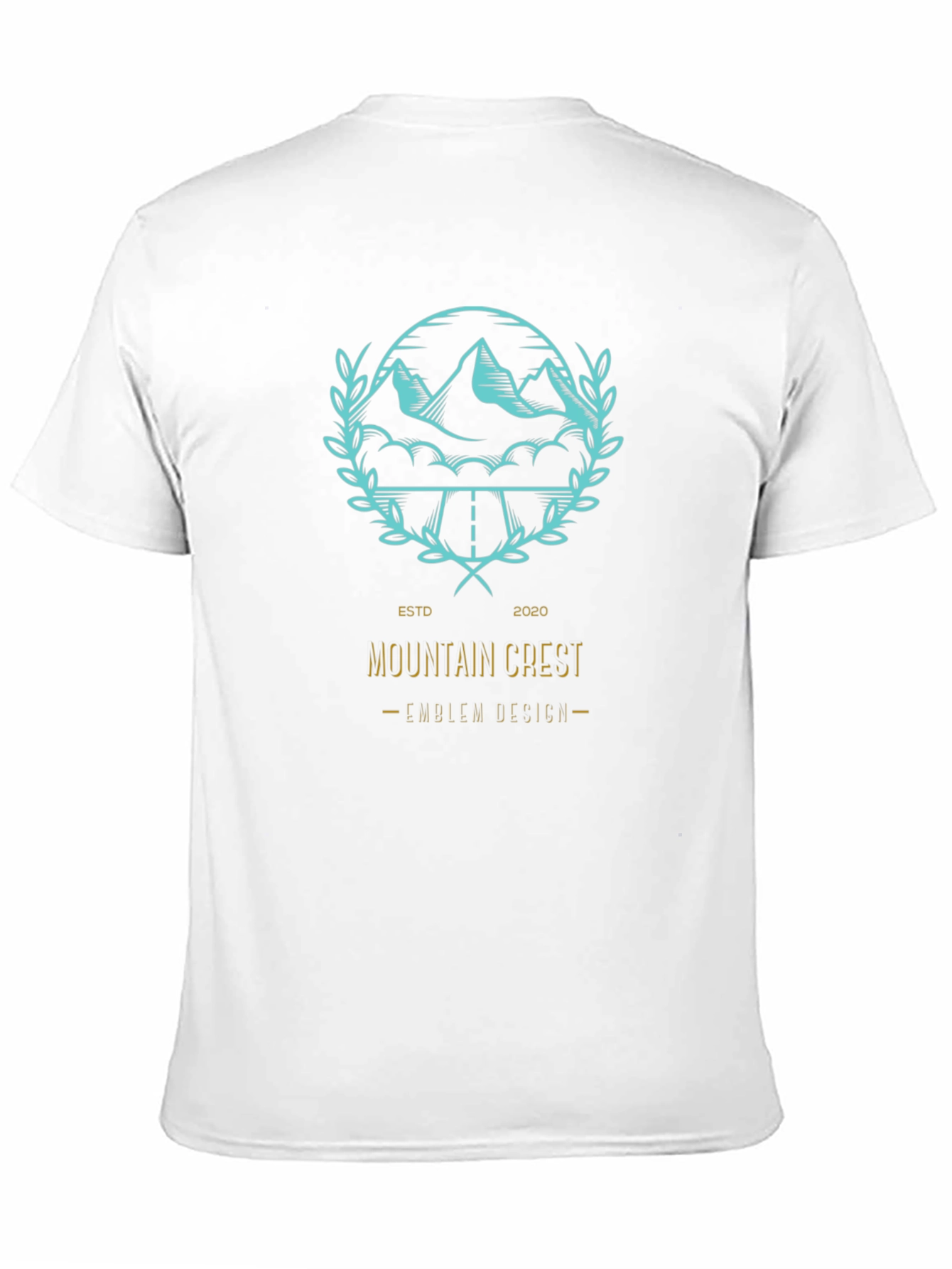 Mountain Crest Emblem Graphic Tee - Black