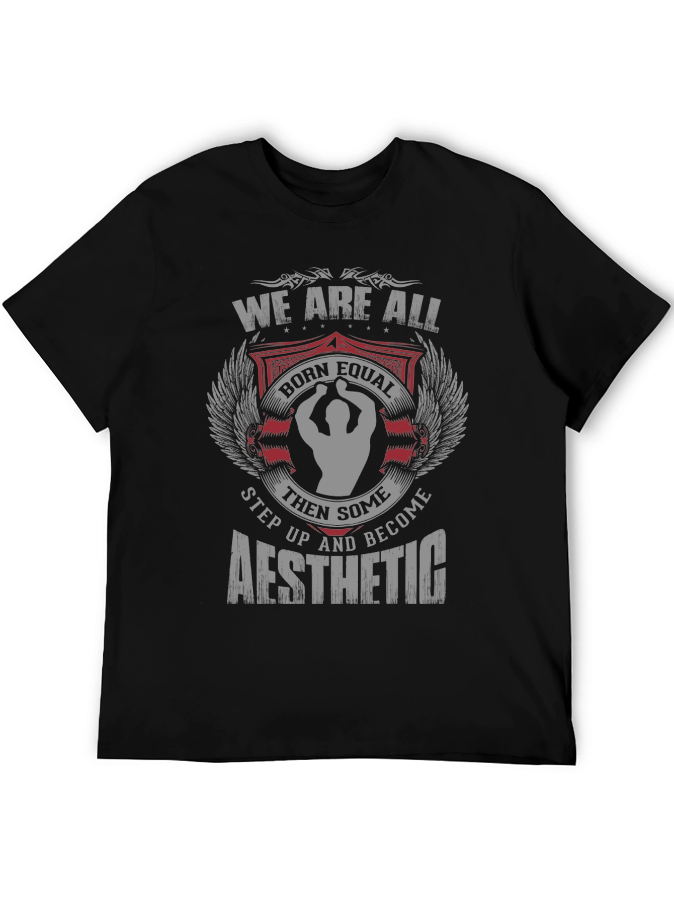 We are all born equal aesthetic black T-shirt