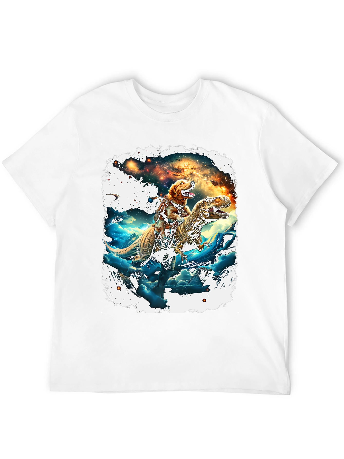 Dog Riding T-Rex T-Shirt