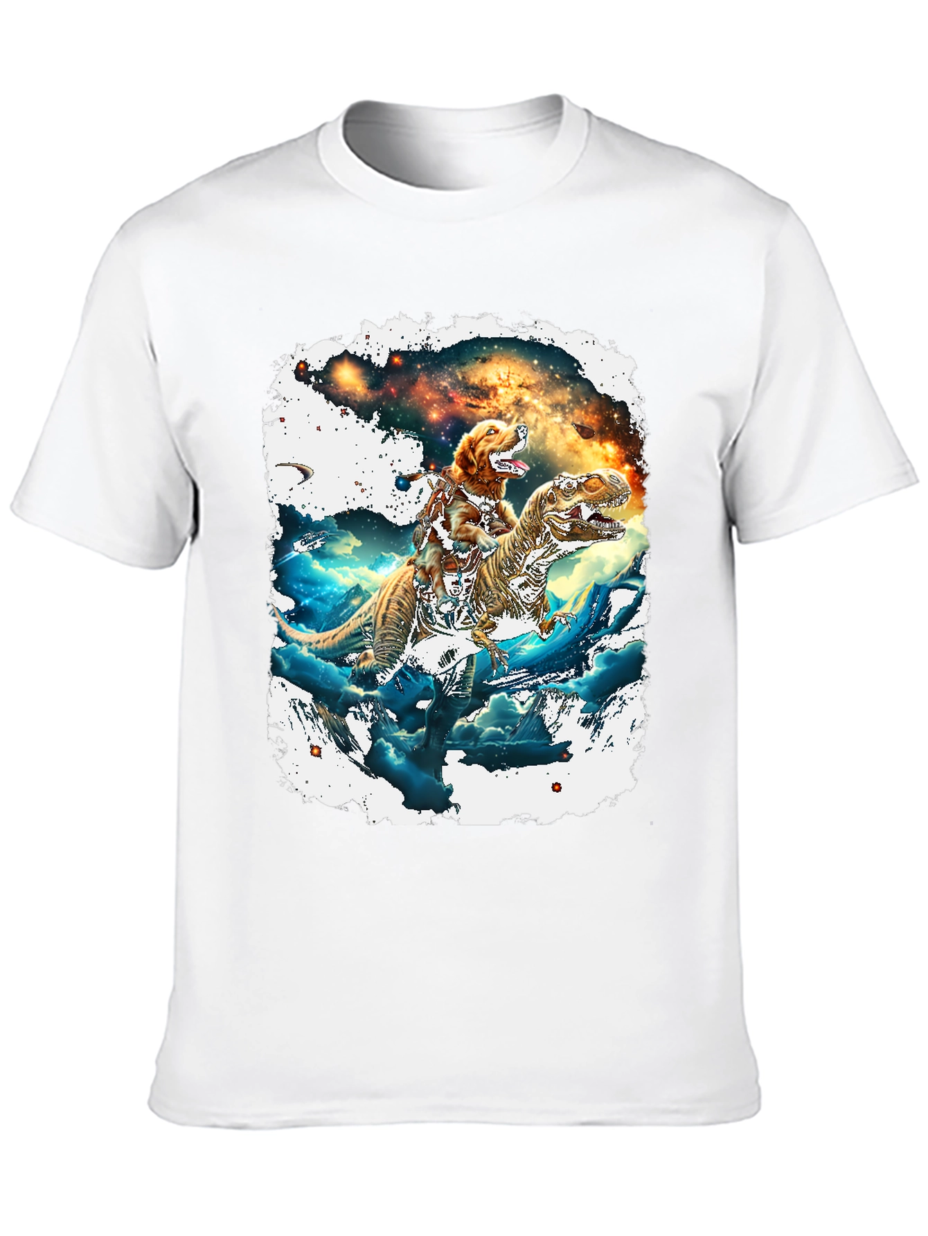 Dog Riding T-Rex T-Shirt