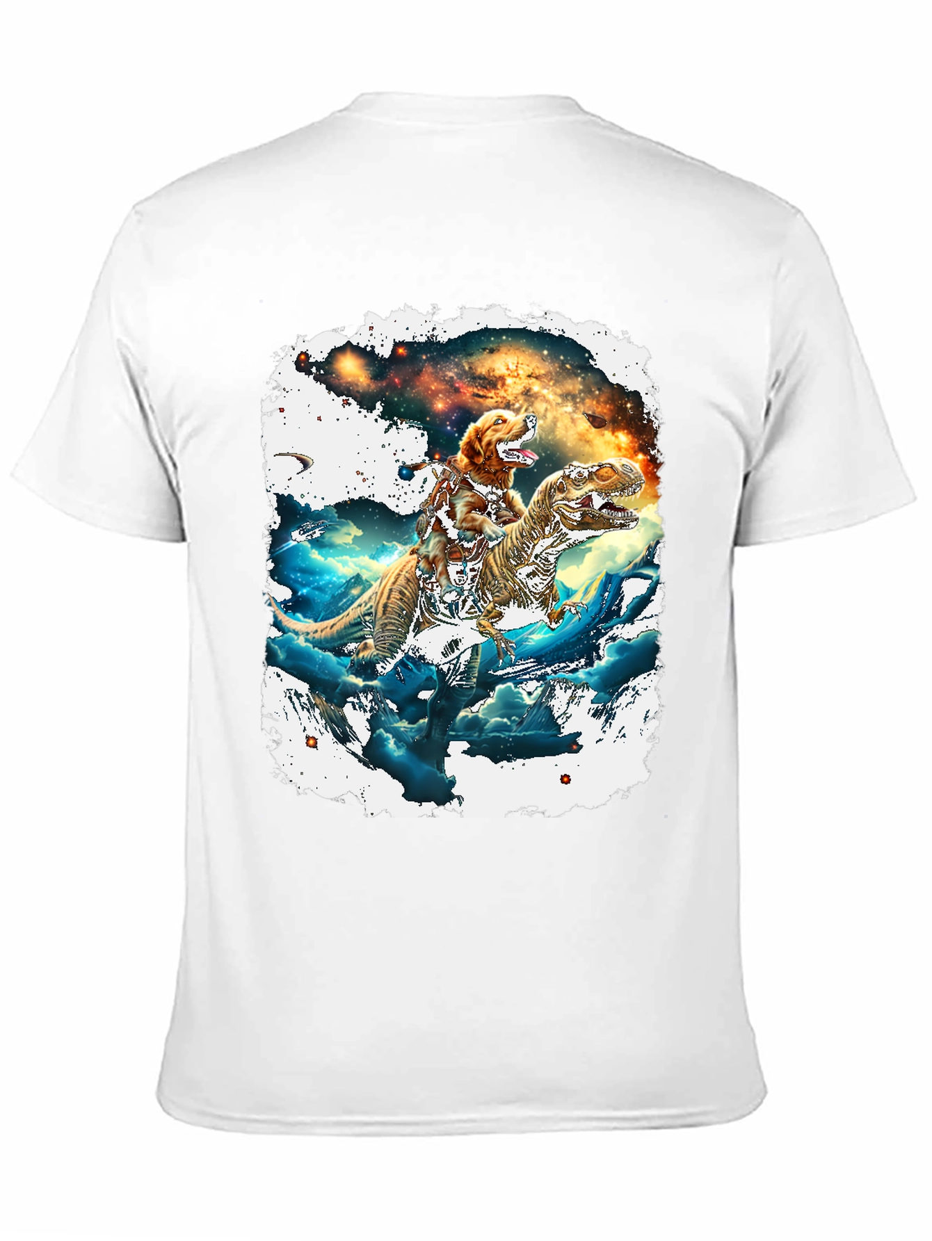 Dog Riding T-Rex T-Shirt