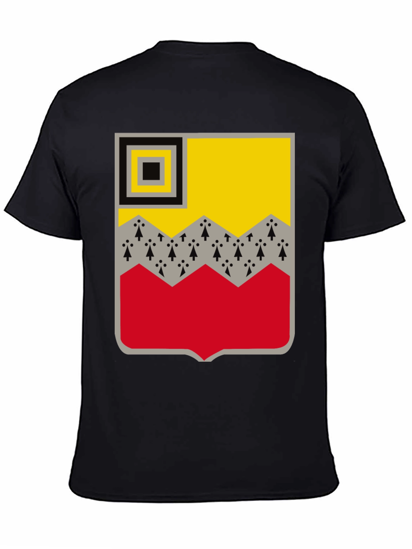 Breton Symbol Graphic Tee - Black Crew Neck T-Shirt