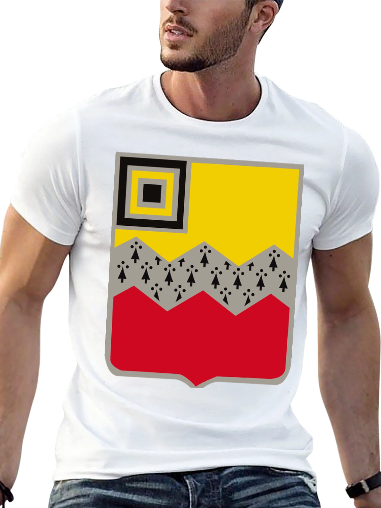 Breton Symbol Graphic Tee - Black Crew Neck T-Shirt